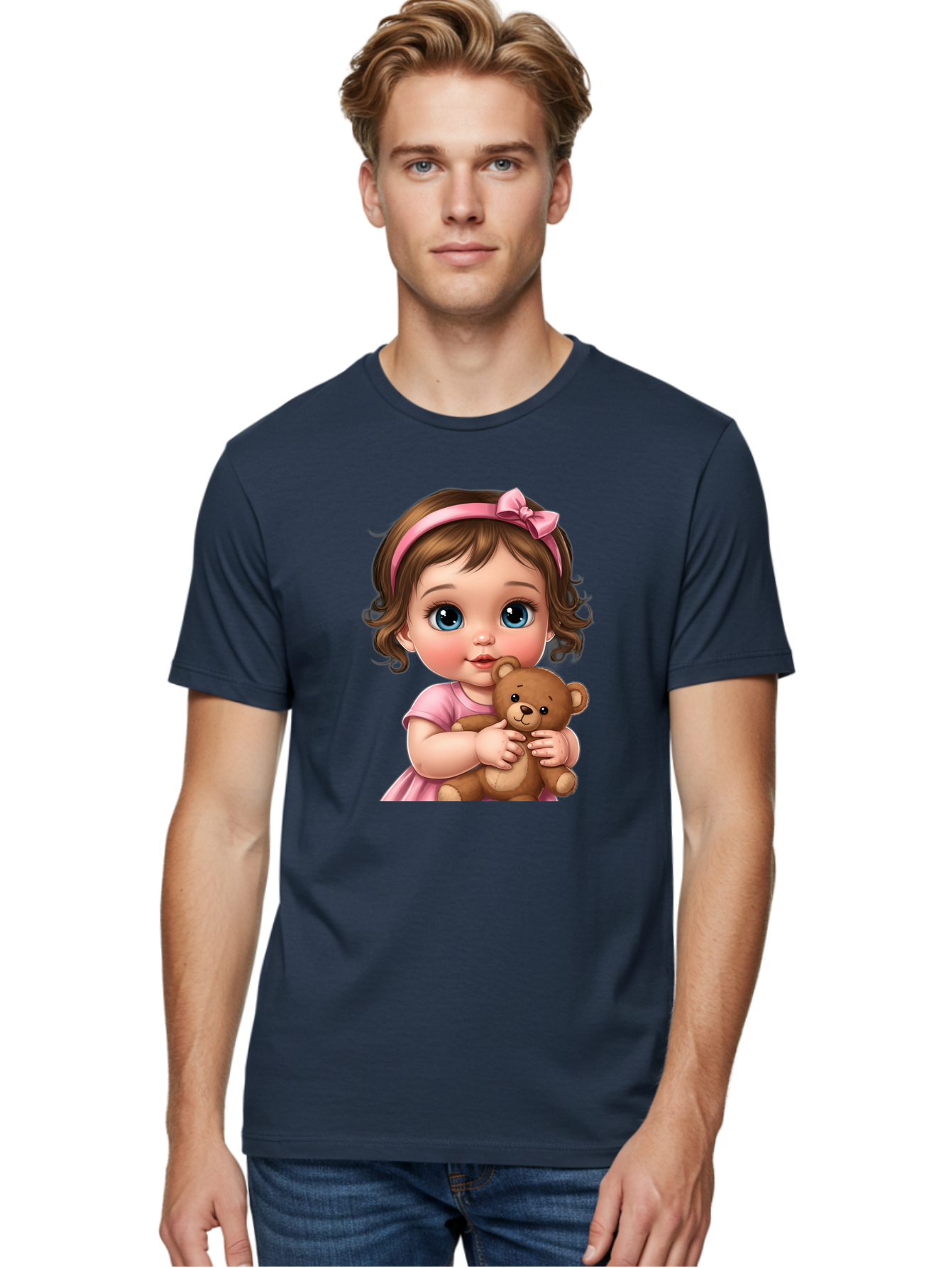 Little-Girl-With-Teddy-Bear Men'S Graphic Tee, 100% Cotton, Comfortable Casual Summer Wear, Machine Washable, Vintage Camera, Old Camera, Antique Camera, Black Camera, Classic Photography, Photography Equipment, Nostalgic Device, Film Camera, Bak826