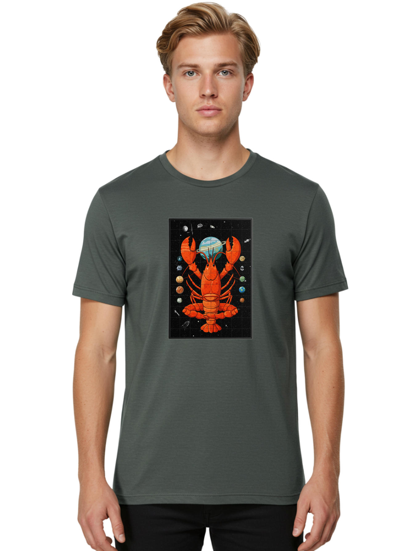 Lobster-Space Men'S Graphic Tee, 100% Cotton, Comfortable Casual Summer Wear, Machine Washable, Vintage Camera, Old Camera, Antique Camera, Black Camera, Classic Photography, Photography Equipment, Nostalgic Device, Film Camera, Camera Art Bak833