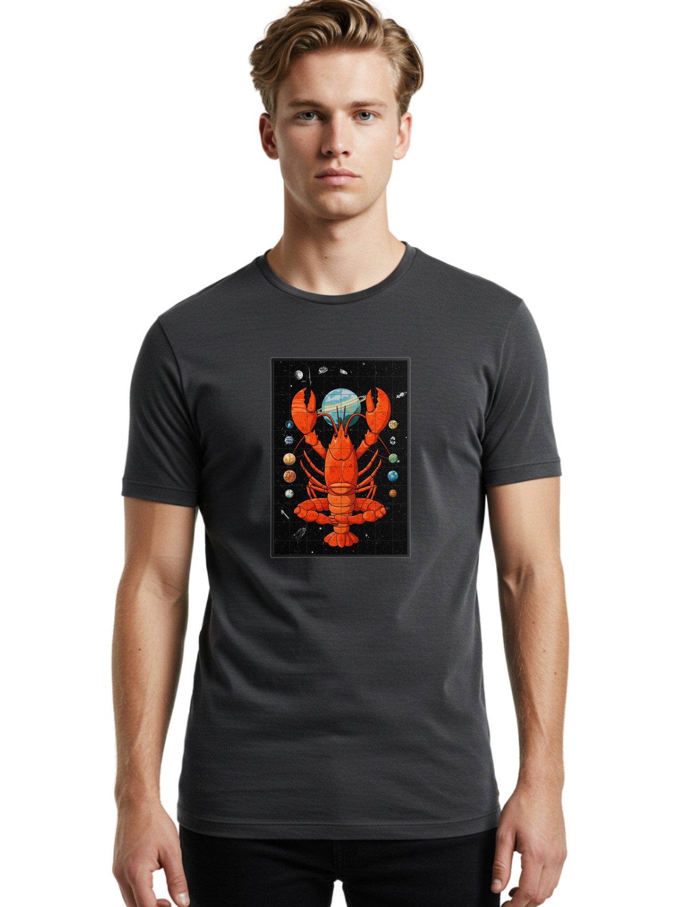 Lobster-Space Men'S Graphic Tee, 100% Cotton, Comfortable Casual Summer Wear, Machine Washable, Vintage Camera, Old Camera, Antique Camera, Black Camera, Classic Photography, Photography Equipment, Nostalgic Device, Film Camera, Camera Art Bak833