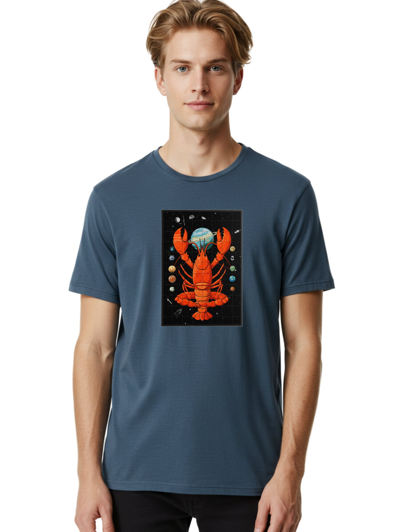 Lobster-Space Men'S Graphic Tee, 100% Cotton, Comfortable Casual Summer Wear, Machine Washable, Vintage Camera, Old Camera, Antique Camera, Black Camera, Classic Photography, Photography Equipment, Nostalgic Device, Film Camera, Camera Art Bak833