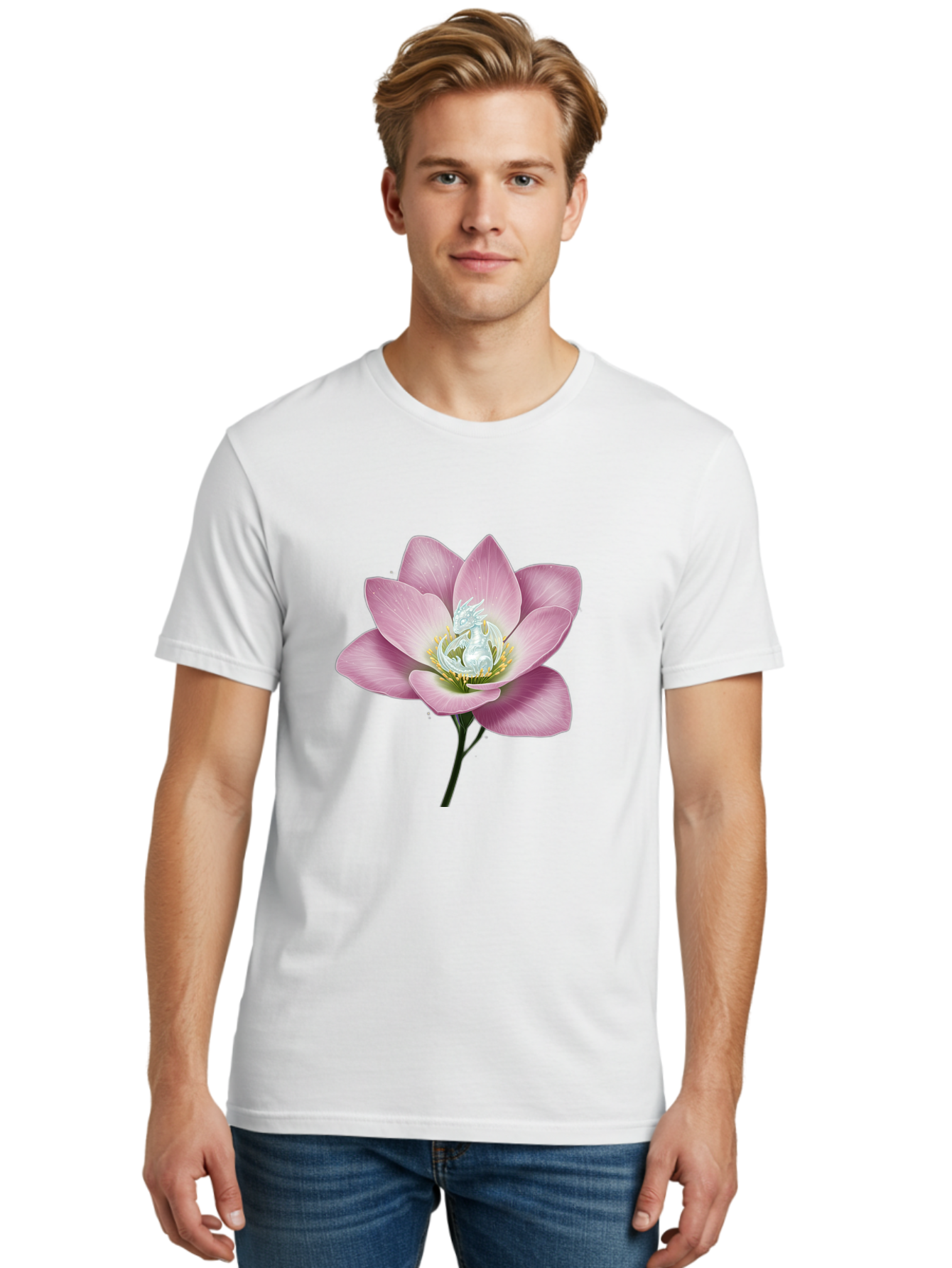 Lotus-Flower-1 Men'S Graphic Tee, 100% Cotton, Comfortable Casual Summer Wear, Machine Washable, Vintage Camera, Old Camera, Antique Camera, Black Camera, Classic Photography, Photography Equipment, Nostalgic Device, Film Camera, Camera Art Bak837