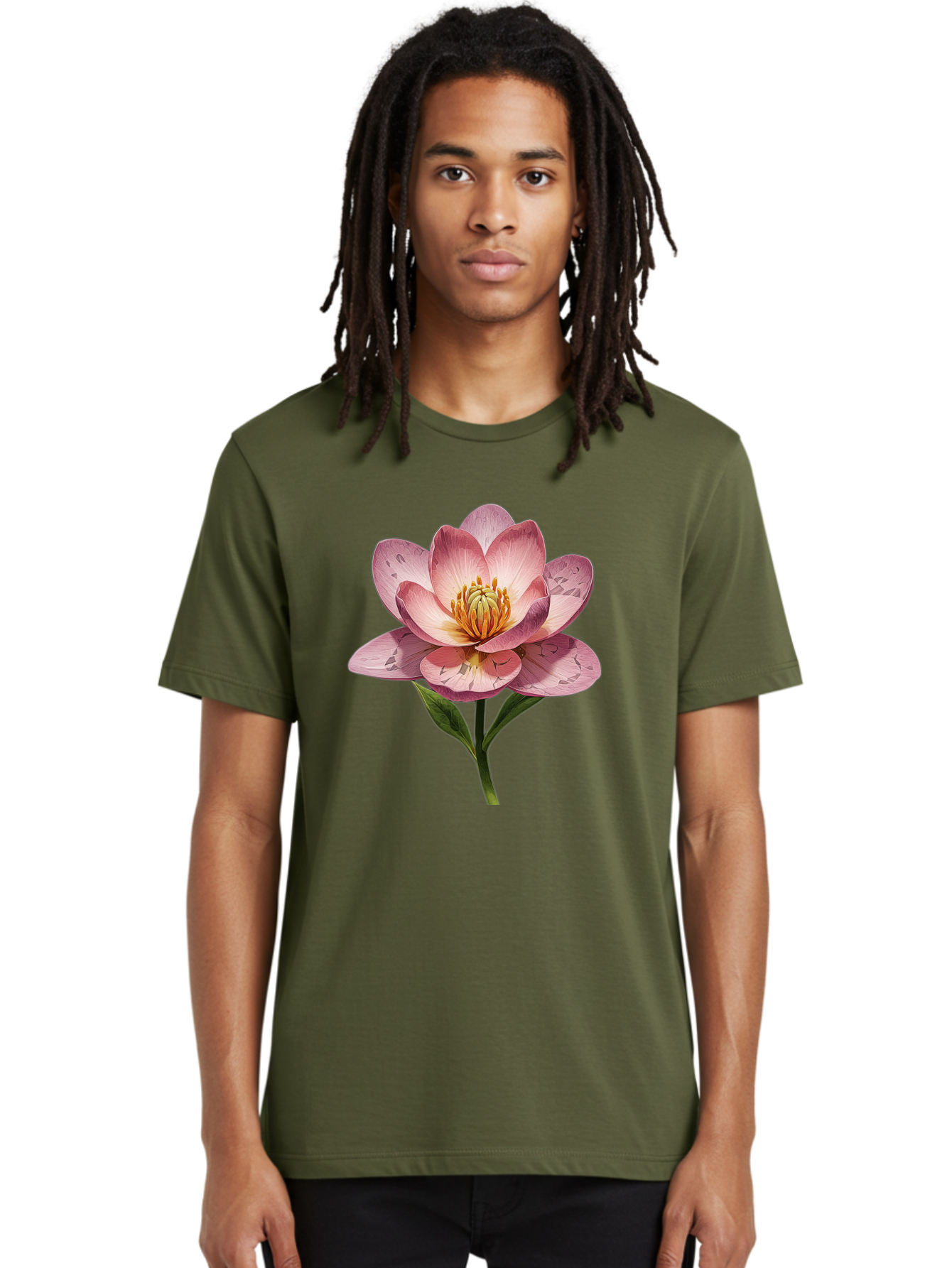 Lotus-Flower-2 Men'S Graphic Tee, 100% Cotton, Comfortable Casual Summer Wear, Machine Washable, Vintage Camera, Old Camera, Antique Camera, Black Camera, Classic Photography, Photography Equipment, Nostalgic Device, Film Camera, Camera Art Bak838