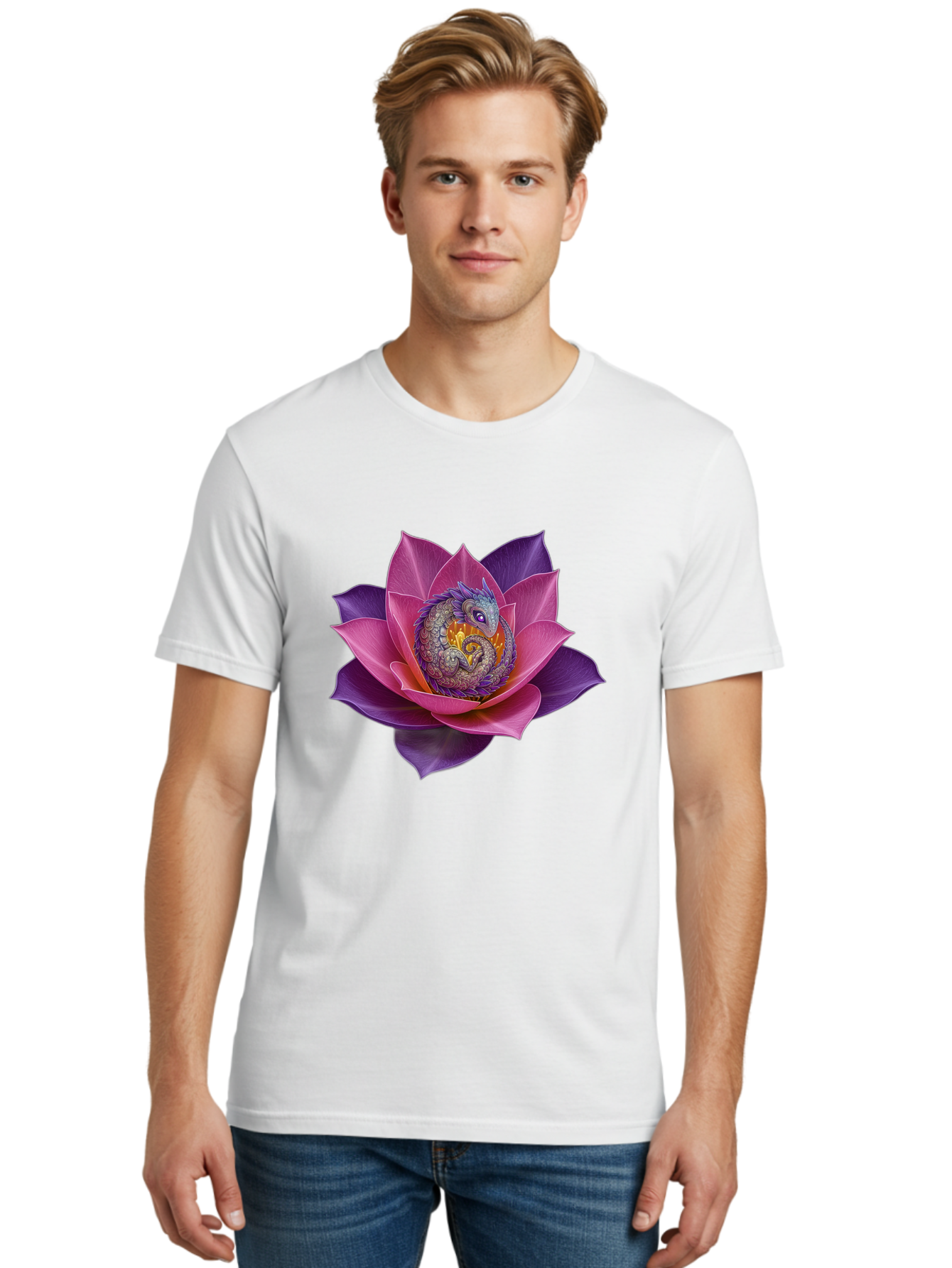 Lotus-Flower-With-Dragon Men'S Graphic Tee, 100% Cotton, Comfortable Casual Summer Wear, Machine Washable, Vintage Camera, Old Camera, Antique Camera, Black Camera, Classic Photography, Photography Equipment, Nostalgic Device, Film Camera, Bak840