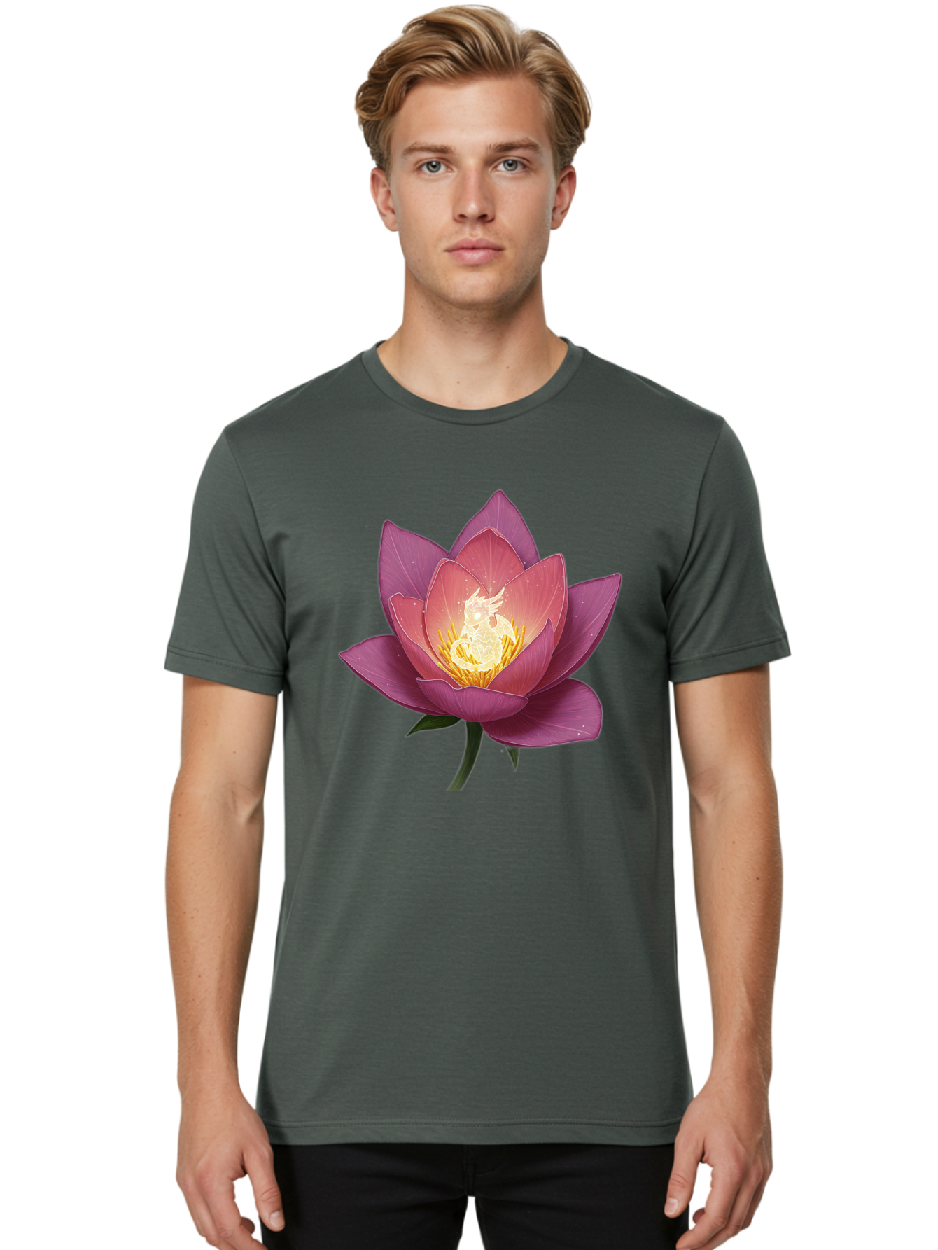 Lotus-Flower Men'S Graphic Tee, 100% Cotton, Comfortable Casual Summer Wear, Machine Washable, Vintage Camera, Old Camera, Antique Camera, Black Camera, Classic Photography, Photography Equipment, Nostalgic Device, Film Camera, Camera Art Bak841