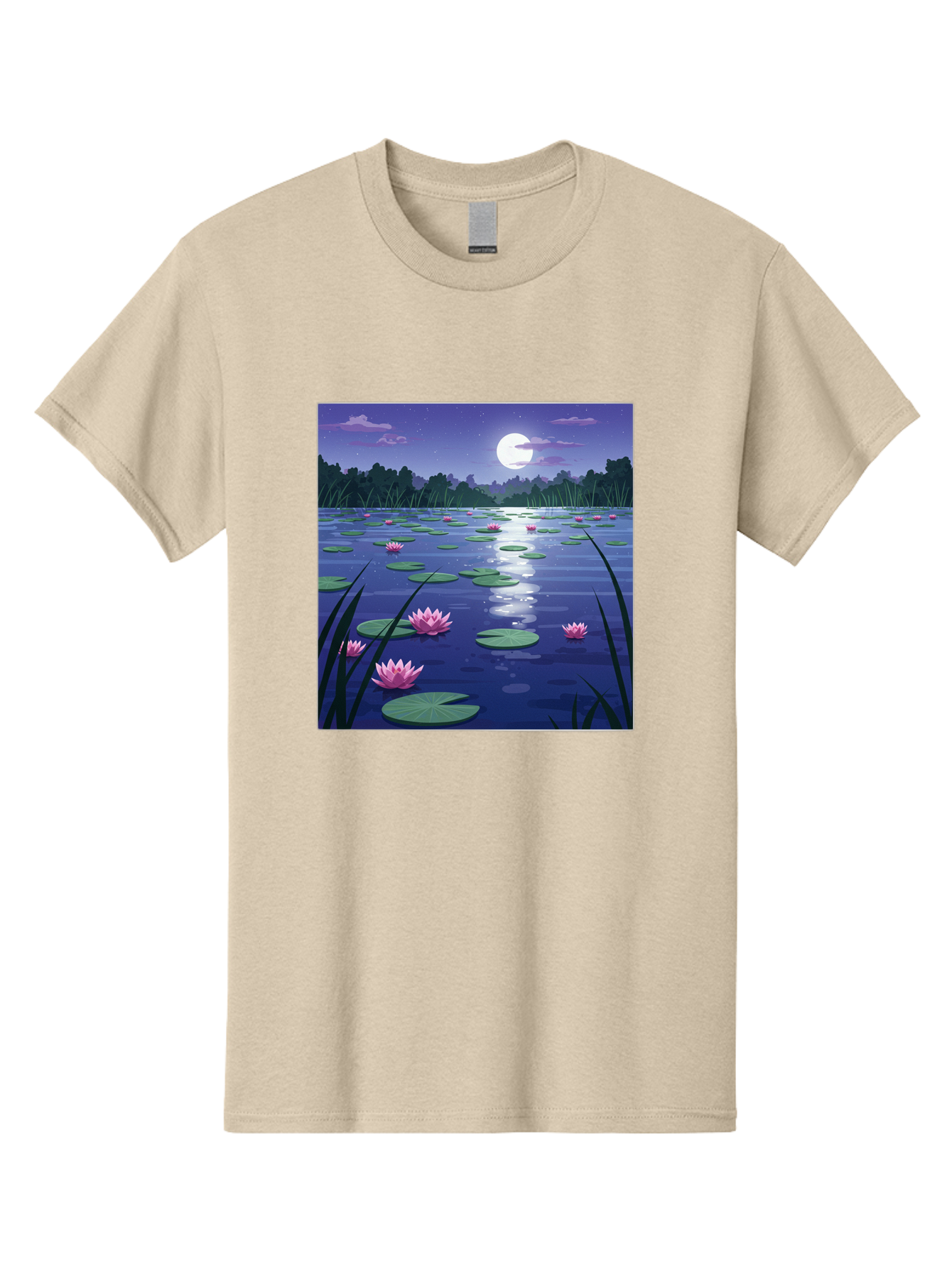 Lotus-Flowers-Under-Moonlight Men'S Graphic Tee, 100% Cotton, Comfortable Casual Summer Wear, Machine Washable, Vintage Camera, Old Camera, Antique Camera, Black Camera, Classic Photography, Photography Equipment, Nostalgic Device, Bak842