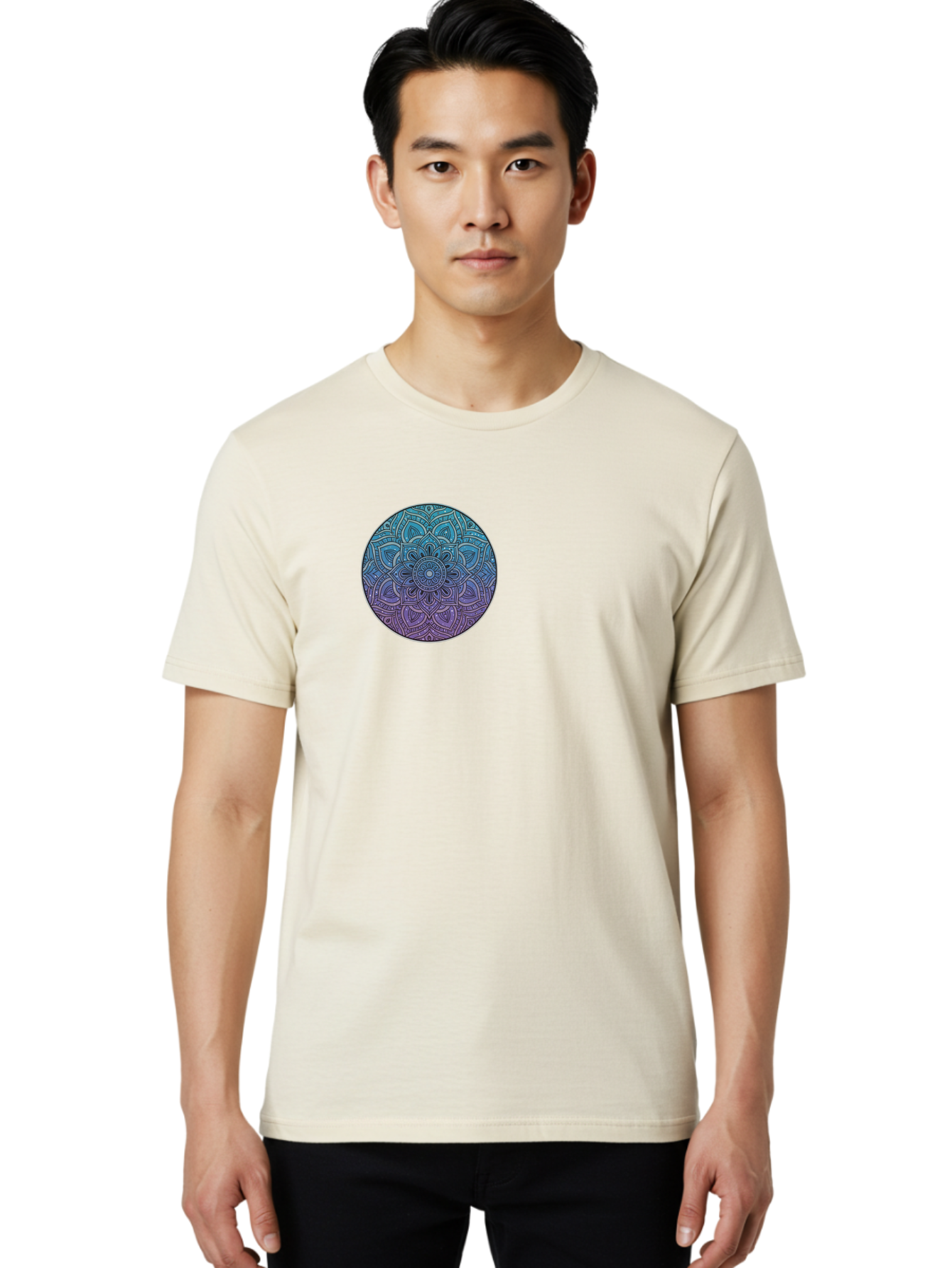 Mandala Men'S Graphic Tee, 100% Cotton, Comfortable Casual Summer Wear, Machine Washable, Vintage Camera, Old Camera, Antique Camera, Black Camera, Classic Photography, Photography Equipment, Nostalgic Device, Film Camera, Camera Art Bak852