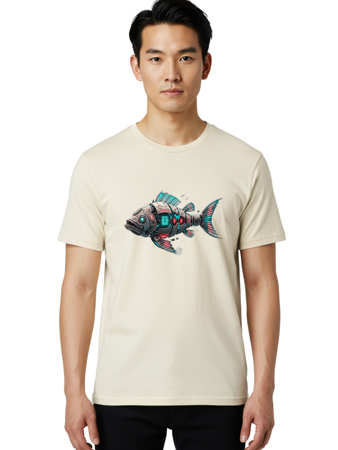 Mechanical-Fish Men'S Graphic Tee, 100% Cotton, Comfortable Casual Summer Wear, Machine Washable, Vintage Camera, Old Camera, Antique Camera, Black Camera, Classic Photography, Photography Equipment, Nostalgic Device, Film Camera, Camera Art Bak858