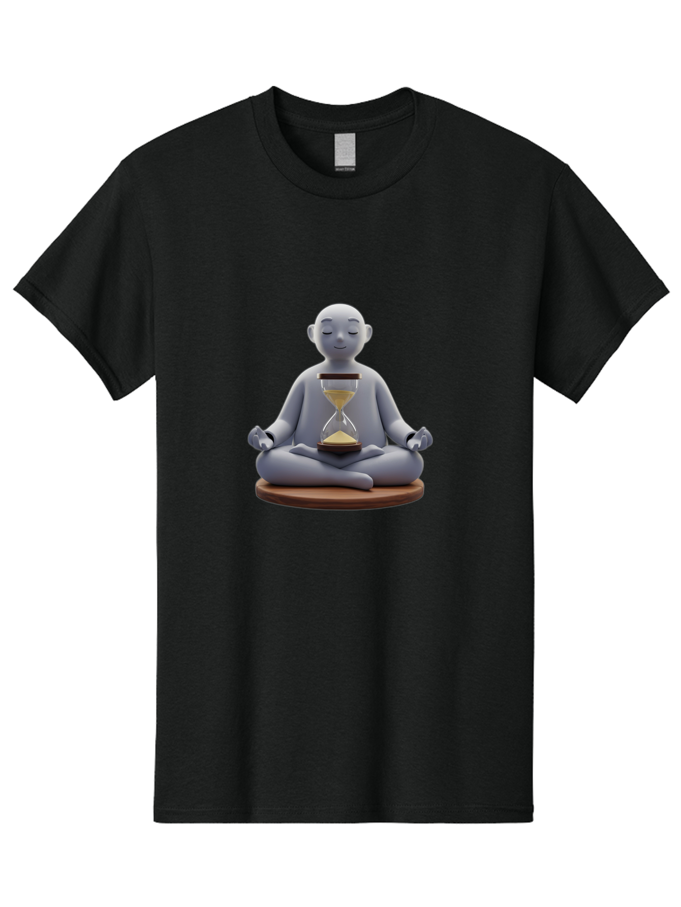 Meditating-Figure-With-Hourglass Men'S Graphic Tee, 100% Cotton, Comfortable Casual Summer Wear, Machine Washable, Vintage Camera, Old Camera, Antique Camera, Black Camera, Classic Photography, Photography Equipment, Nostalgic Device, Bak859