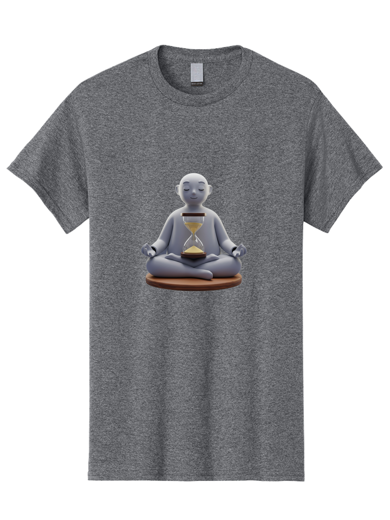 Meditating-Figure-With-Hourglass Men'S Graphic Tee, 100% Cotton, Comfortable Casual Summer Wear, Machine Washable, Vintage Camera, Old Camera, Antique Camera, Black Camera, Classic Photography, Photography Equipment, Nostalgic Device, Bak859