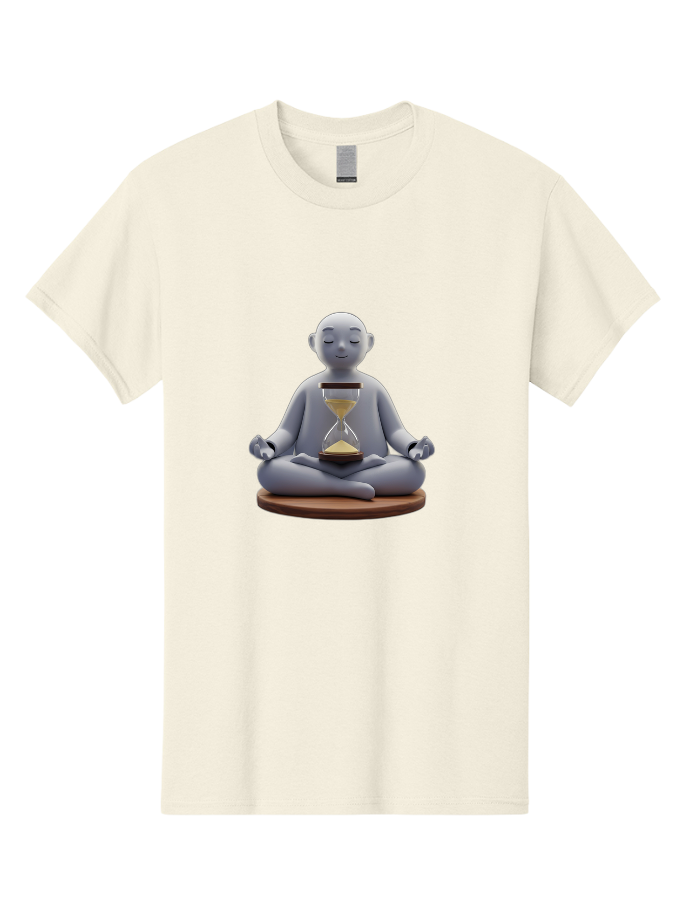 Meditating-Figure-With-Hourglass Men'S Graphic Tee, 100% Cotton, Comfortable Casual Summer Wear, Machine Washable, Vintage Camera, Old Camera, Antique Camera, Black Camera, Classic Photography, Photography Equipment, Nostalgic Device, Bak859