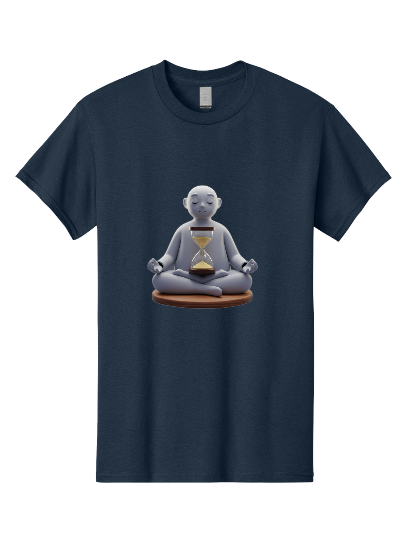 Meditating-Figure-With-Hourglass Men'S Graphic Tee, 100% Cotton, Comfortable Casual Summer Wear, Machine Washable, Vintage Camera, Old Camera, Antique Camera, Black Camera, Classic Photography, Photography Equipment, Nostalgic Device, Bak859