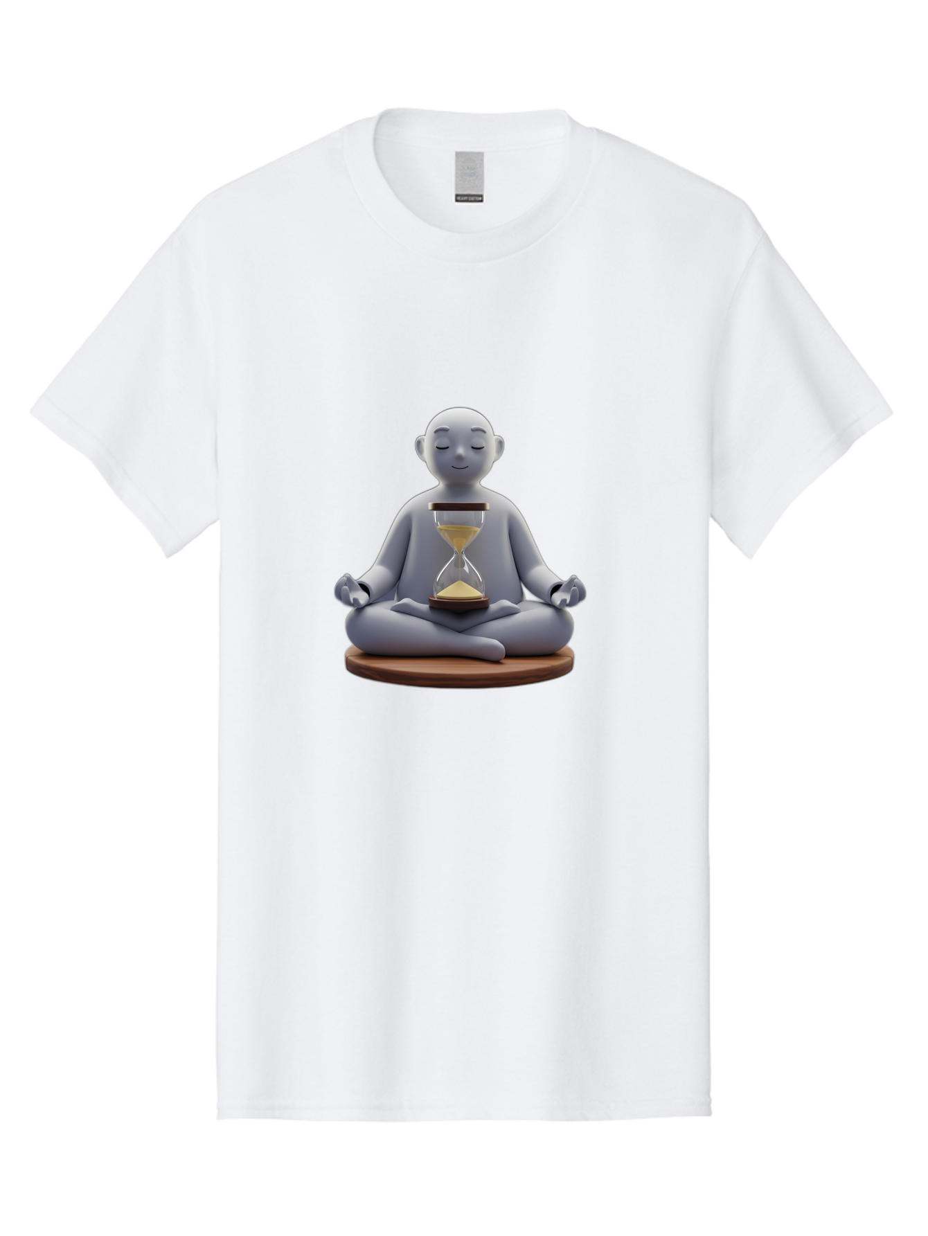 Meditating-Figure-With-Hourglass Men'S Graphic Tee, 100% Cotton, Comfortable Casual Summer Wear, Machine Washable, Vintage Camera, Old Camera, Antique Camera, Black Camera, Classic Photography, Photography Equipment, Nostalgic Device, Bak859