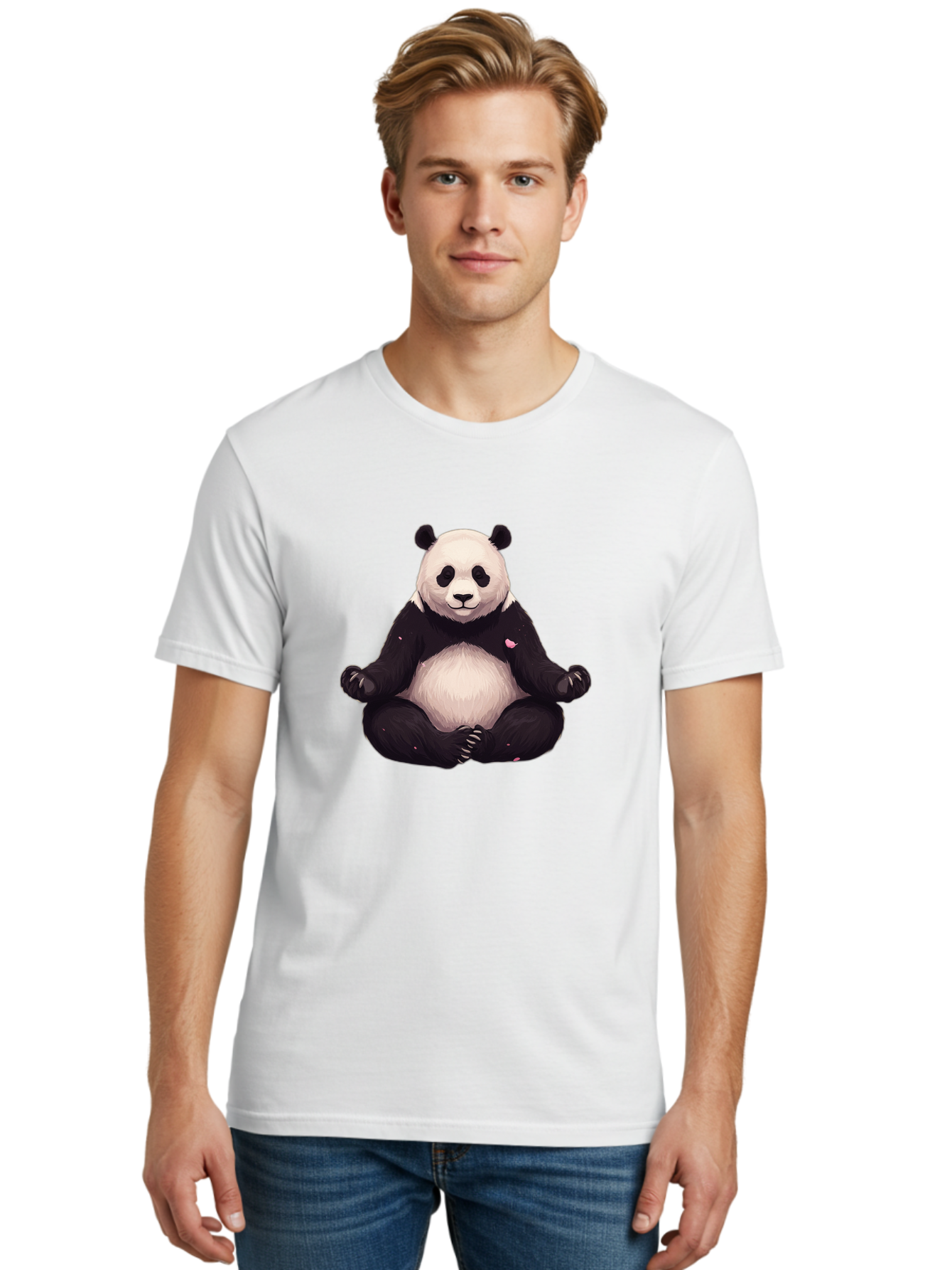 Meditating-Panda-2 Men'S Graphic Tee, 100% Cotton, Comfortable Casual Summer Wear, Machine Washable, Vintage Camera, Old Camera, Antique Camera, Black Camera, Classic Photography, Photography Equipment, Nostalgic Device, Film Camera, Bak861