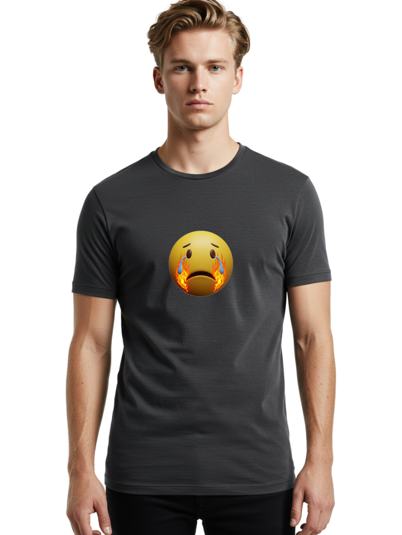 Melting-Face-Emoji-2 Men'S Graphic Tee, 100% Cotton, Comfortable Casual Summer Wear, Machine Washable, Vintage Camera, Old Camera, Antique Camera, Black Camera, Classic Photography, Photography Equipment, Nostalgic Device, Film Camera, Bak865