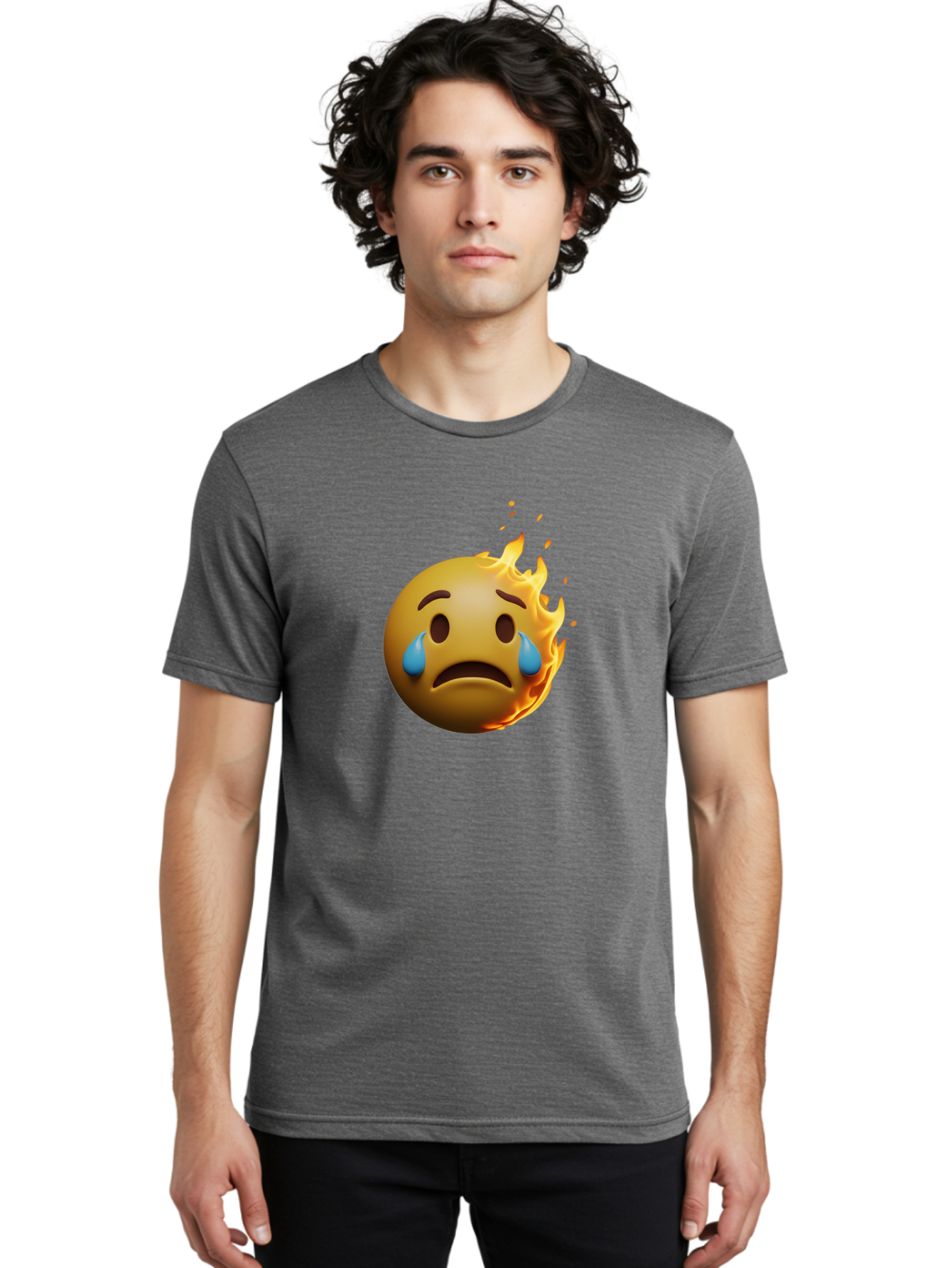 Melting-Face-Emoji-3 Men'S Graphic Tee, 100% Cotton, Comfortable Casual Summer Wear, Machine Washable, Vintage Camera, Old Camera, Antique Camera, Black Camera, Classic Photography, Photography Equipment, Nostalgic Device, Film Camera, Bak866