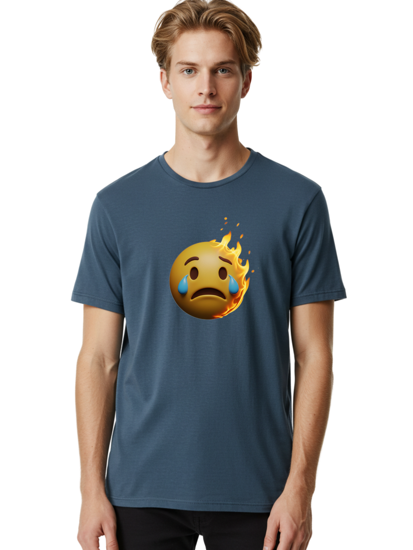Melting-Face-Emoji-3 Men'S Graphic Tee, 100% Cotton, Comfortable Casual Summer Wear, Machine Washable, Vintage Camera, Old Camera, Antique Camera, Black Camera, Classic Photography, Photography Equipment, Nostalgic Device, Film Camera, Bak866