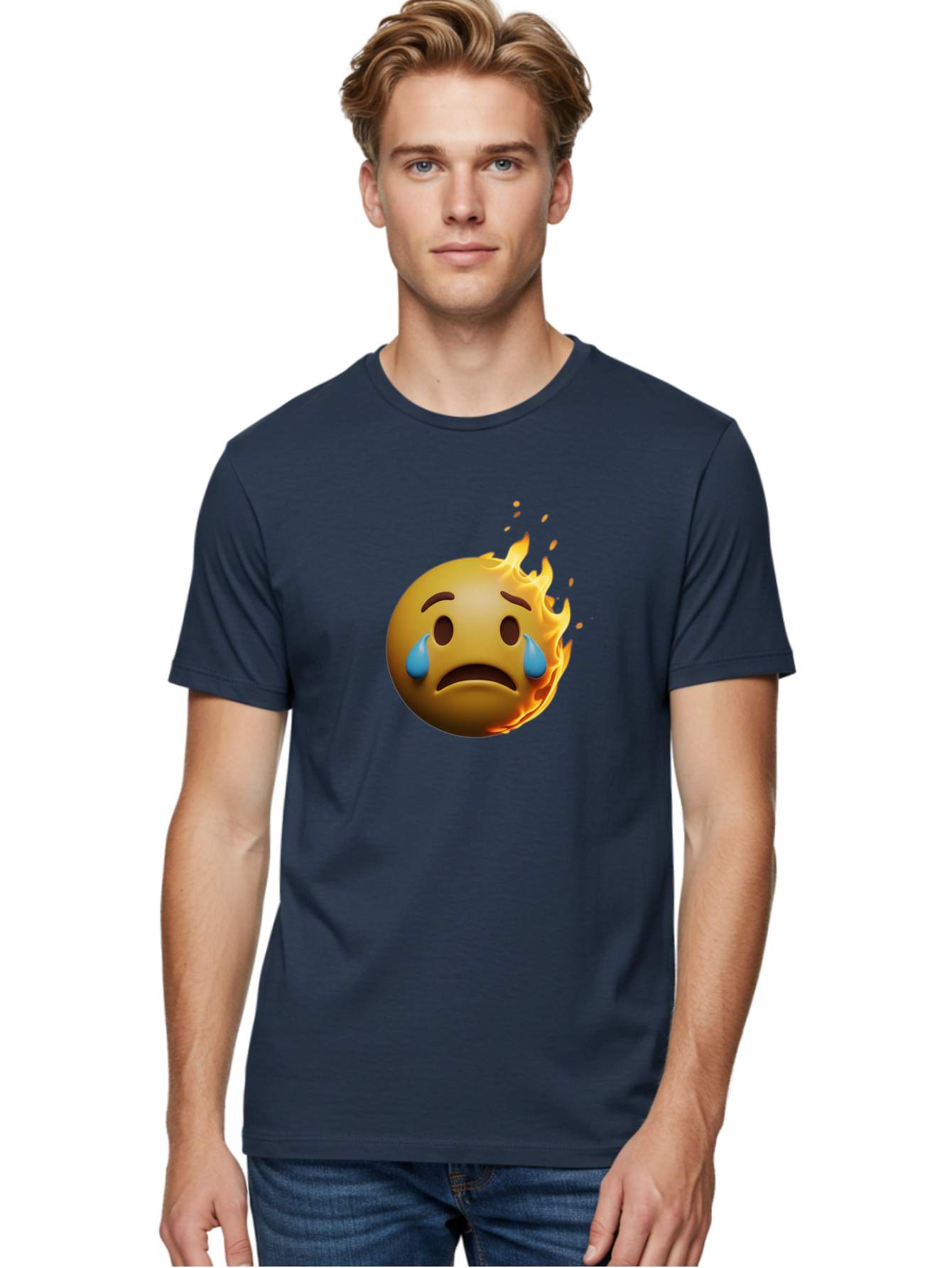 Melting-Face-Emoji-3 Men'S Graphic Tee, 100% Cotton, Comfortable Casual Summer Wear, Machine Washable, Vintage Camera, Old Camera, Antique Camera, Black Camera, Classic Photography, Photography Equipment, Nostalgic Device, Film Camera, Bak866