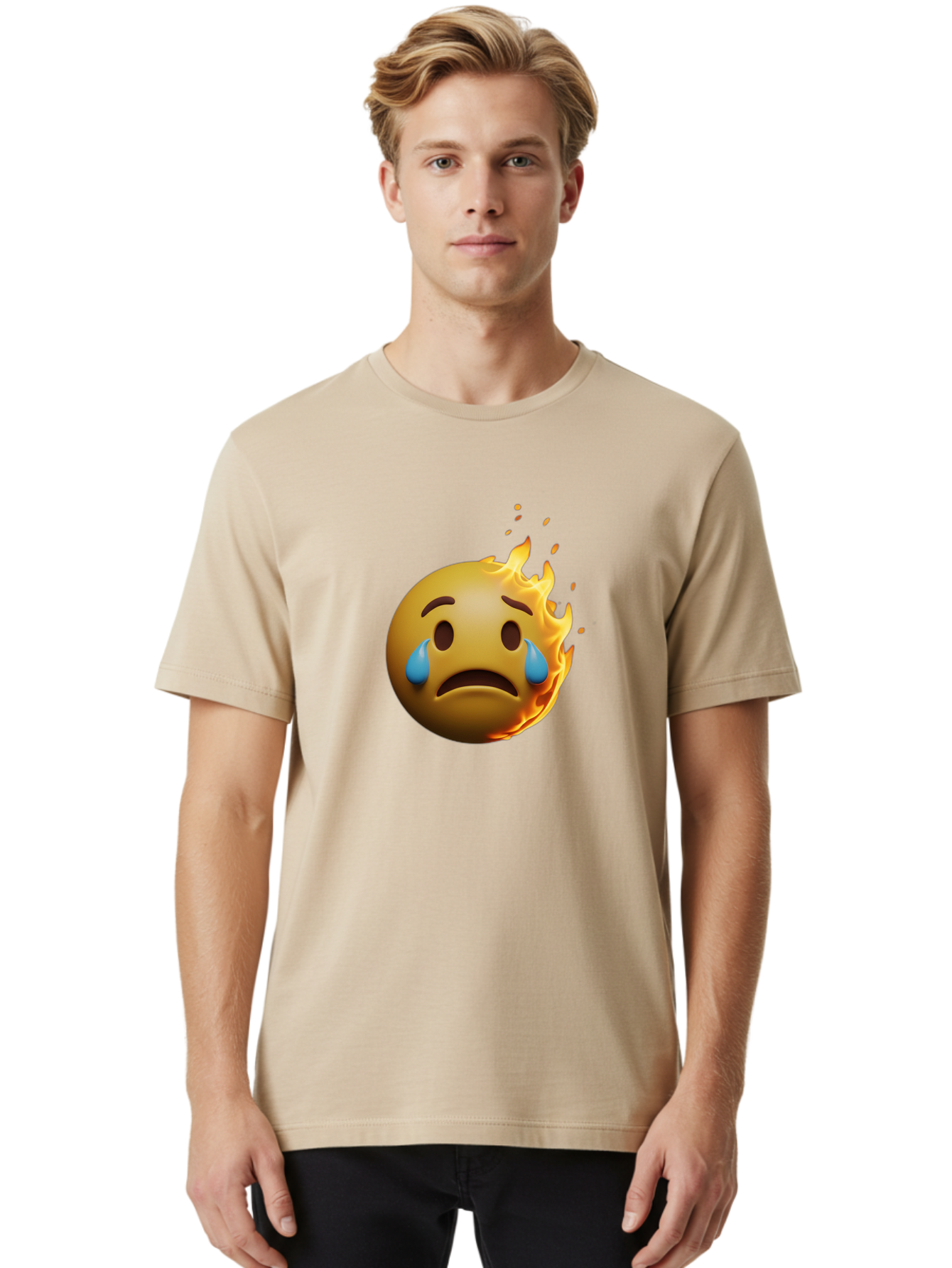 Melting-Face-Emoji-3 Men'S Graphic Tee, 100% Cotton, Comfortable Casual Summer Wear, Machine Washable, Vintage Camera, Old Camera, Antique Camera, Black Camera, Classic Photography, Photography Equipment, Nostalgic Device, Film Camera, Bak866