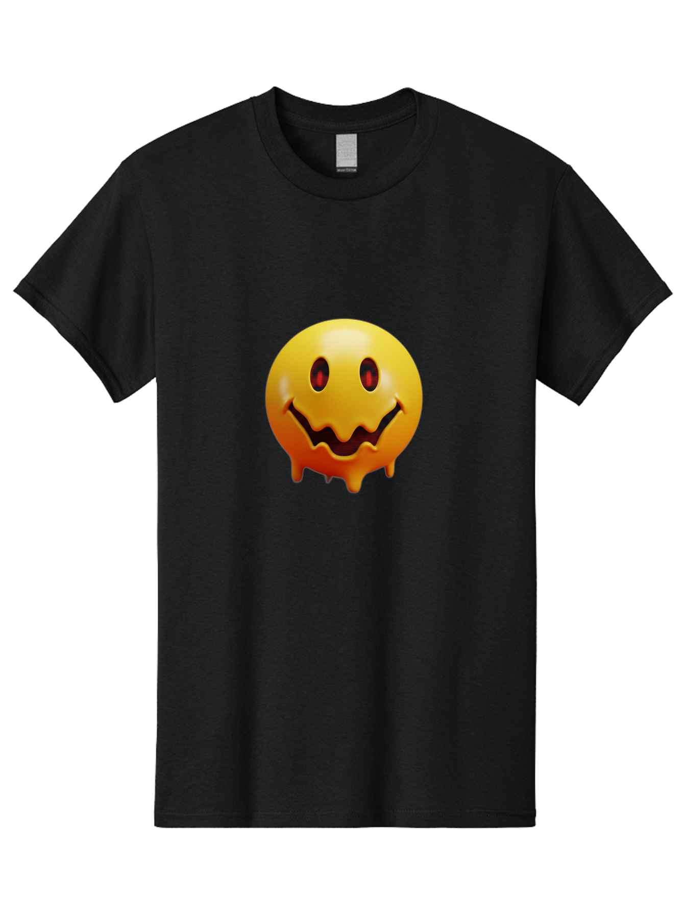 Melting-Smiley-Face Men'S Graphic Tee, 100% Cotton, Comfortable Casual Summer Wear, Machine Washable, Vintage Camera, Old Camera, Antique Camera, Black Camera, Classic Photography, Photography Equipment, Nostalgic Device, Film Camera, Bak874