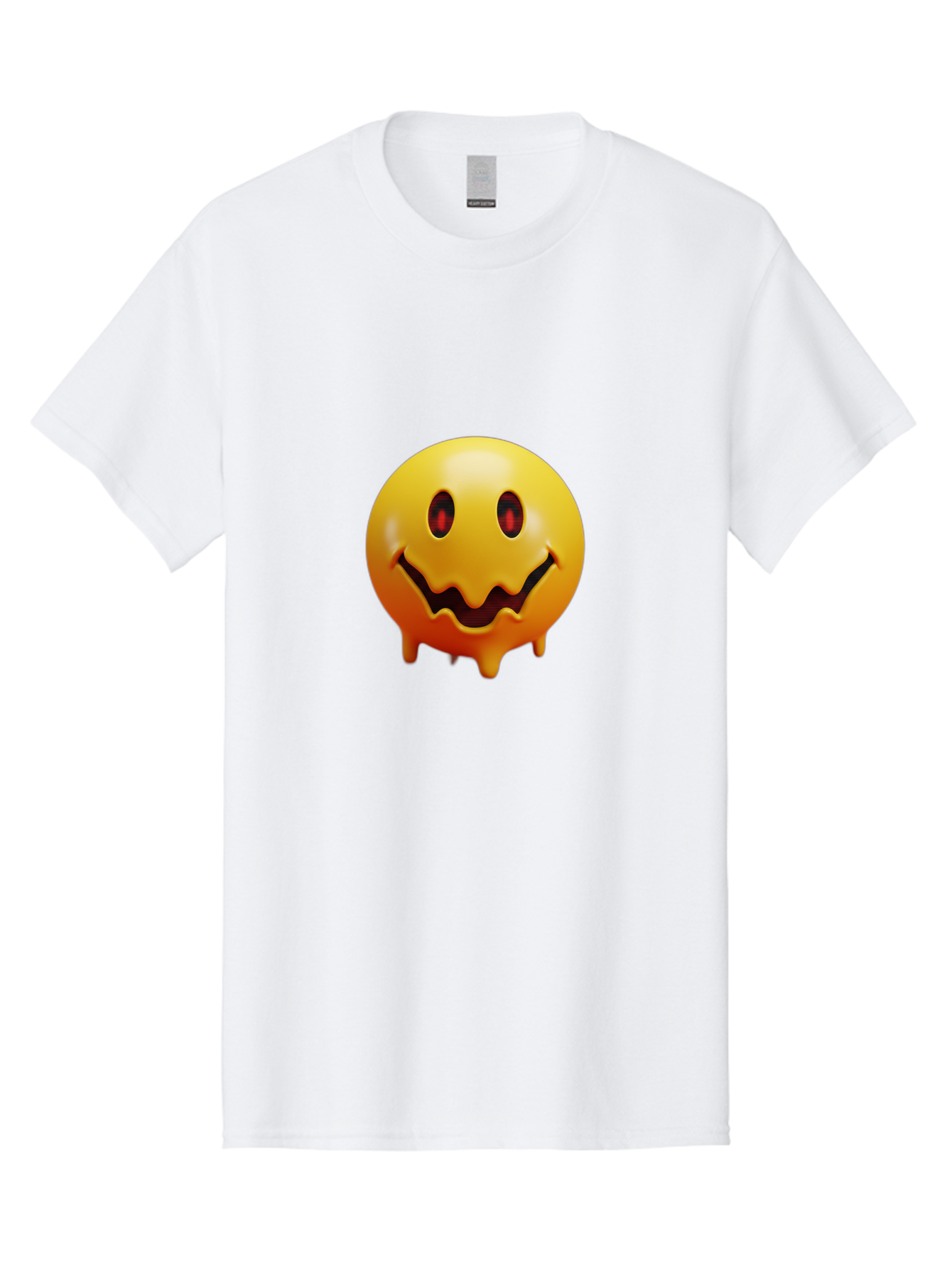 Melting-Smiley-Face Men'S Graphic Tee, 100% Cotton, Comfortable Casual Summer Wear, Machine Washable, Vintage Camera, Old Camera, Antique Camera, Black Camera, Classic Photography, Photography Equipment, Nostalgic Device, Film Camera, Bak874