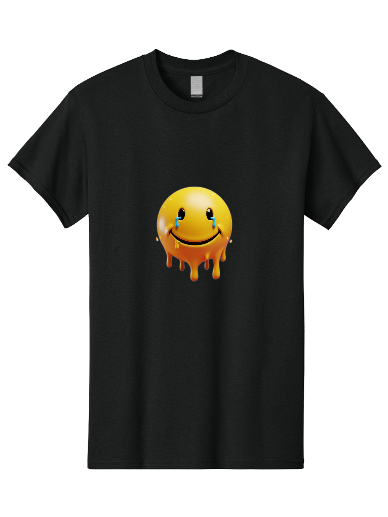 Melting-Smiley Men'S Graphic Tee, 100% Cotton, Comfortable Casual Summer Wear, Machine Washable, Vintage Camera, Old Camera, Antique Camera, Black Camera, Classic Photography, Photography Equipment, Nostalgic Device, Film Camera, Camera Art Bak875