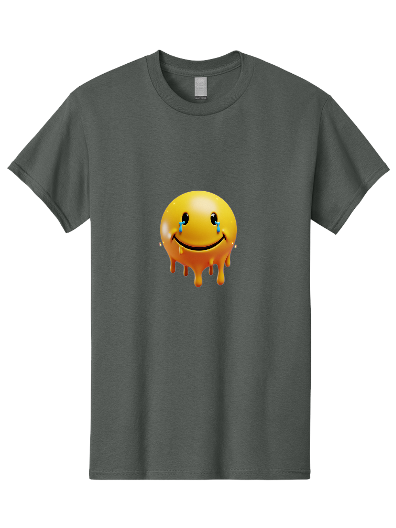 Melting-Smiley Men'S Graphic Tee, 100% Cotton, Comfortable Casual Summer Wear, Machine Washable, Vintage Camera, Old Camera, Antique Camera, Black Camera, Classic Photography, Photography Equipment, Nostalgic Device, Film Camera, Camera Art Bak875