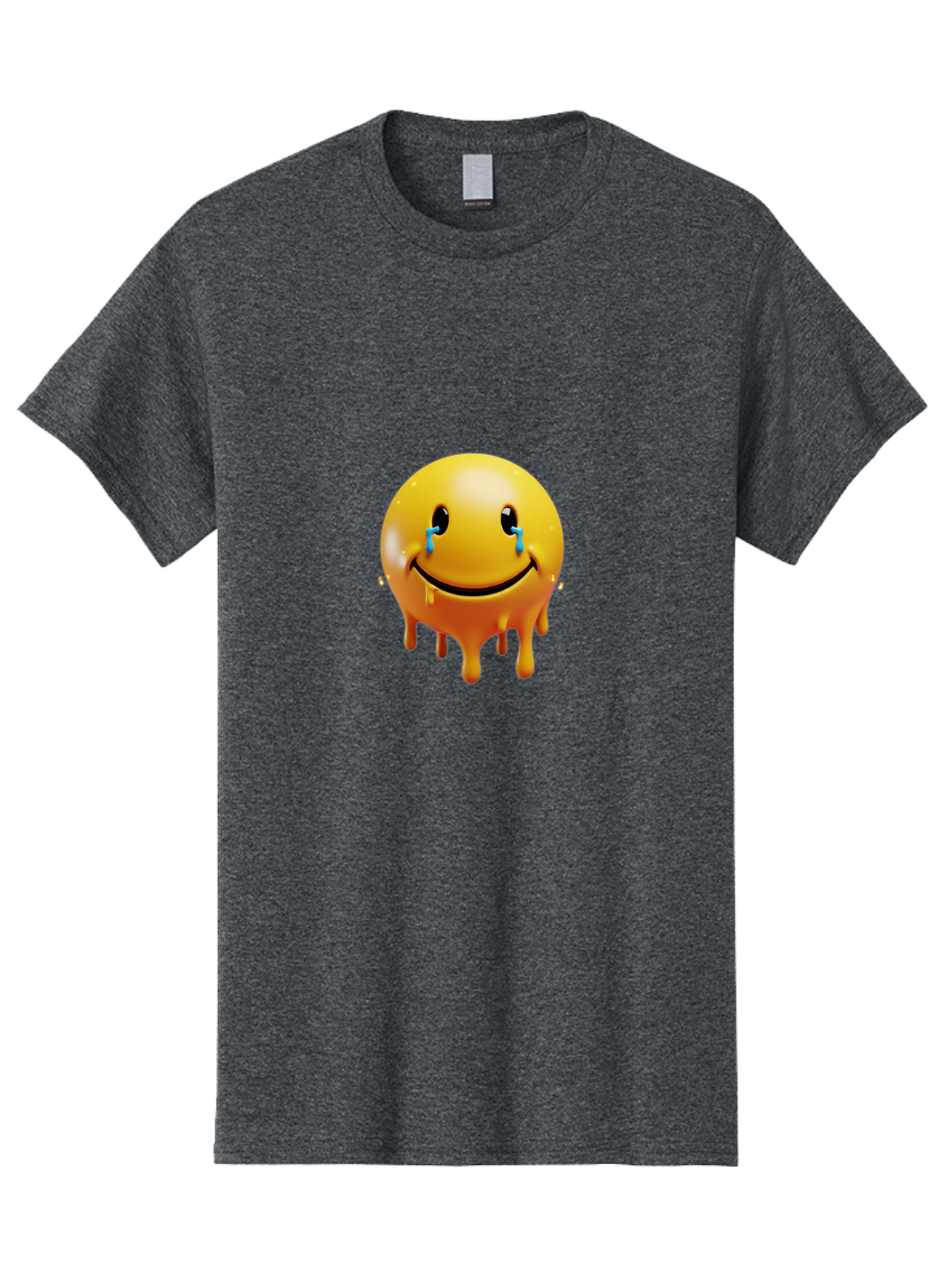 Melting-Smiley Men'S Graphic Tee, 100% Cotton, Comfortable Casual Summer Wear, Machine Washable, Vintage Camera, Old Camera, Antique Camera, Black Camera, Classic Photography, Photography Equipment, Nostalgic Device, Film Camera, Camera Art Bak875