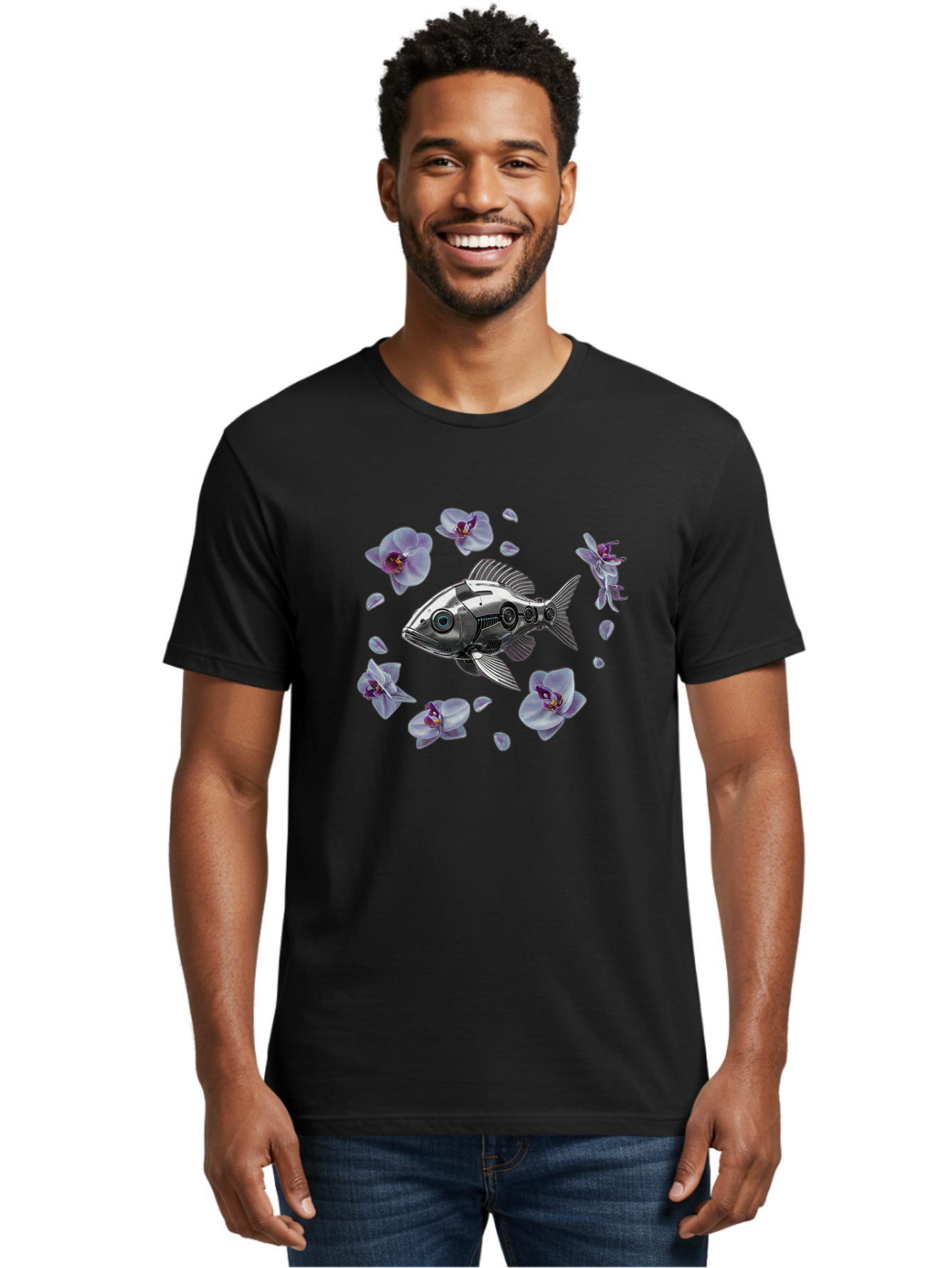 Metal-Fish-Orchid Men'S Graphic Tee, 100% Cotton, Comfortable Casual Summer Wear, Machine Washable, Vintage Camera, Old Camera, Antique Camera, Black Camera, Classic Photography, Photography Equipment, Nostalgic Device, Film Camera, Camera Art Bak877