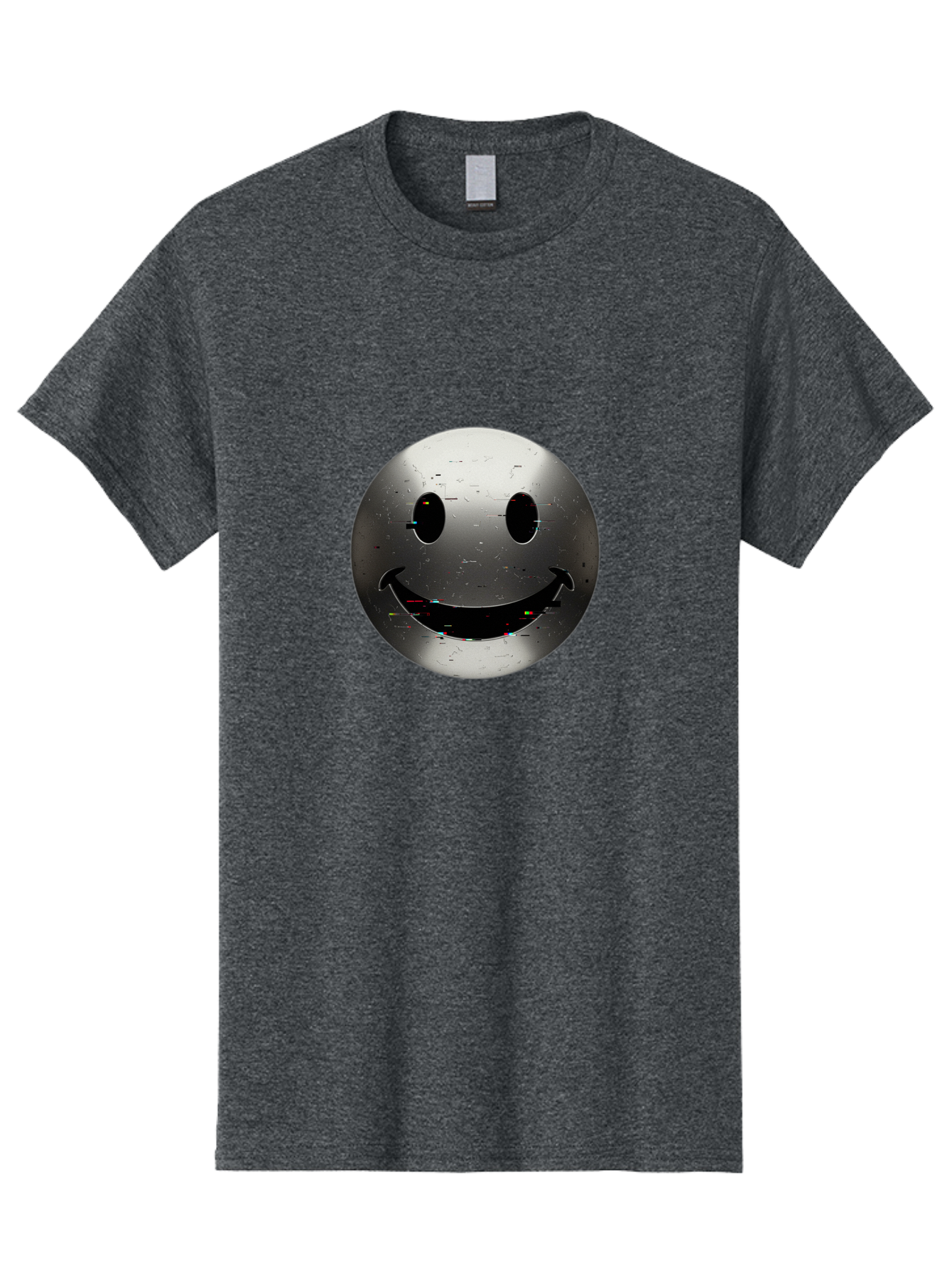 Metal-Smiley-Face Men'S Graphic Tee, 100% Cotton, Comfortable Casual Summer Wear, Machine Washable, Vintage Camera, Old Camera, Antique Camera, Black Camera, Classic Photography, Photography Equipment, Nostalgic Device, Film Camera, Camera Art Bak878