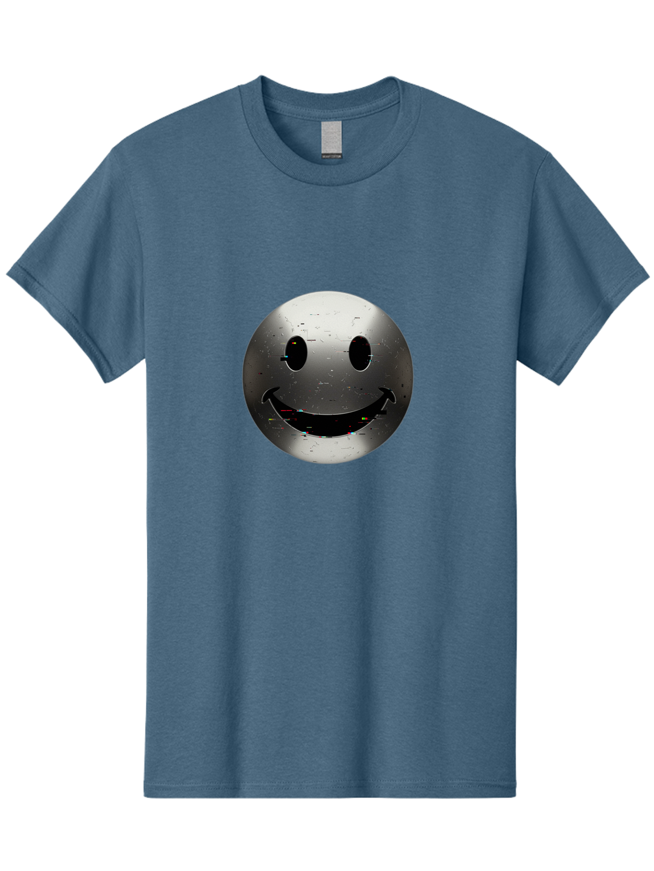 Metal-Smiley-Face Men'S Graphic Tee, 100% Cotton, Comfortable Casual Summer Wear, Machine Washable, Vintage Camera, Old Camera, Antique Camera, Black Camera, Classic Photography, Photography Equipment, Nostalgic Device, Film Camera, Camera Art Bak878