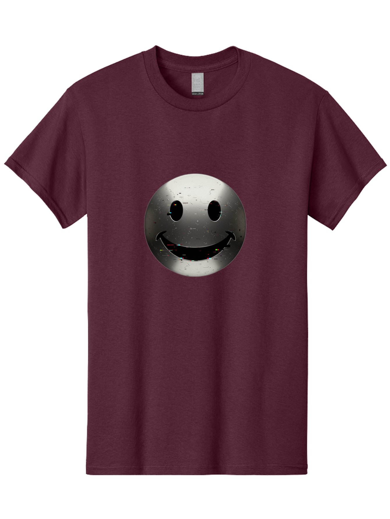 Metal-Smiley-Face Men'S Graphic Tee, 100% Cotton, Comfortable Casual Summer Wear, Machine Washable, Vintage Camera, Old Camera, Antique Camera, Black Camera, Classic Photography, Photography Equipment, Nostalgic Device, Film Camera, Camera Art Bak878