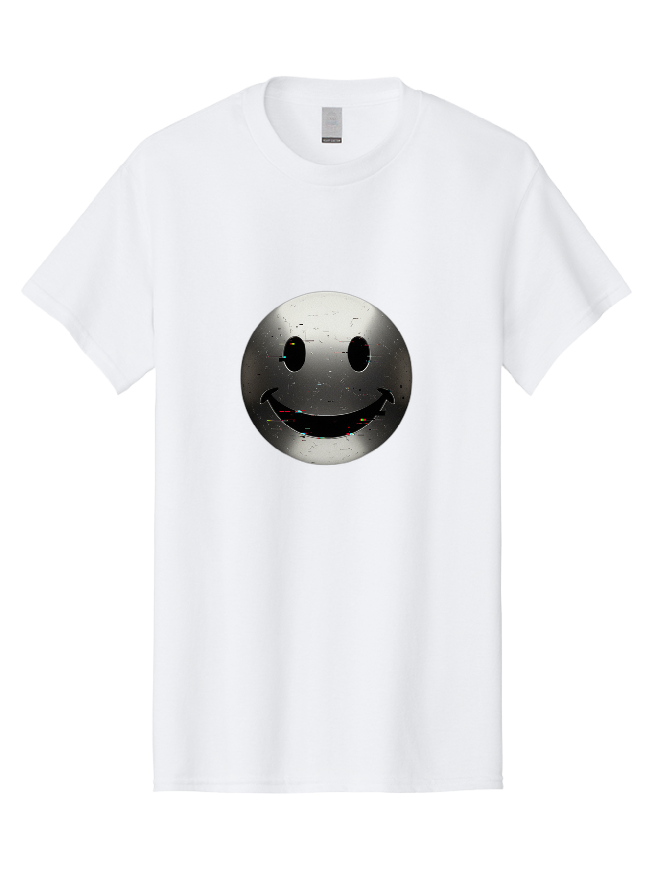 Metal-Smiley-Face Men'S Graphic Tee, 100% Cotton, Comfortable Casual Summer Wear, Machine Washable, Vintage Camera, Old Camera, Antique Camera, Black Camera, Classic Photography, Photography Equipment, Nostalgic Device, Film Camera, Camera Art Bak878