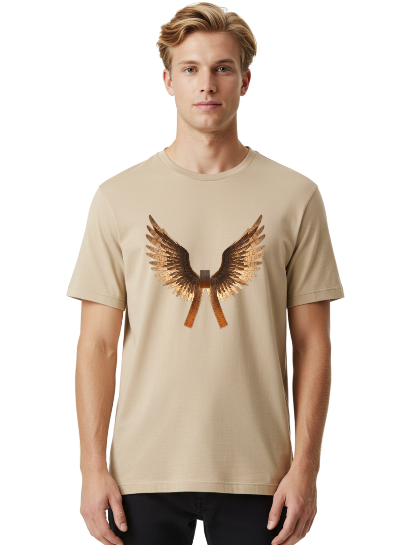 Metallic-Bird-Wings Men'S Graphic Tee, 100% Cotton, Comfortable Casual Summer Wear, Machine Washable, Vintage Camera, Old Camera, Antique Camera, Black Camera, Classic Photography, Photography Equipment, Nostalgic Device, Film Camera, Bak880