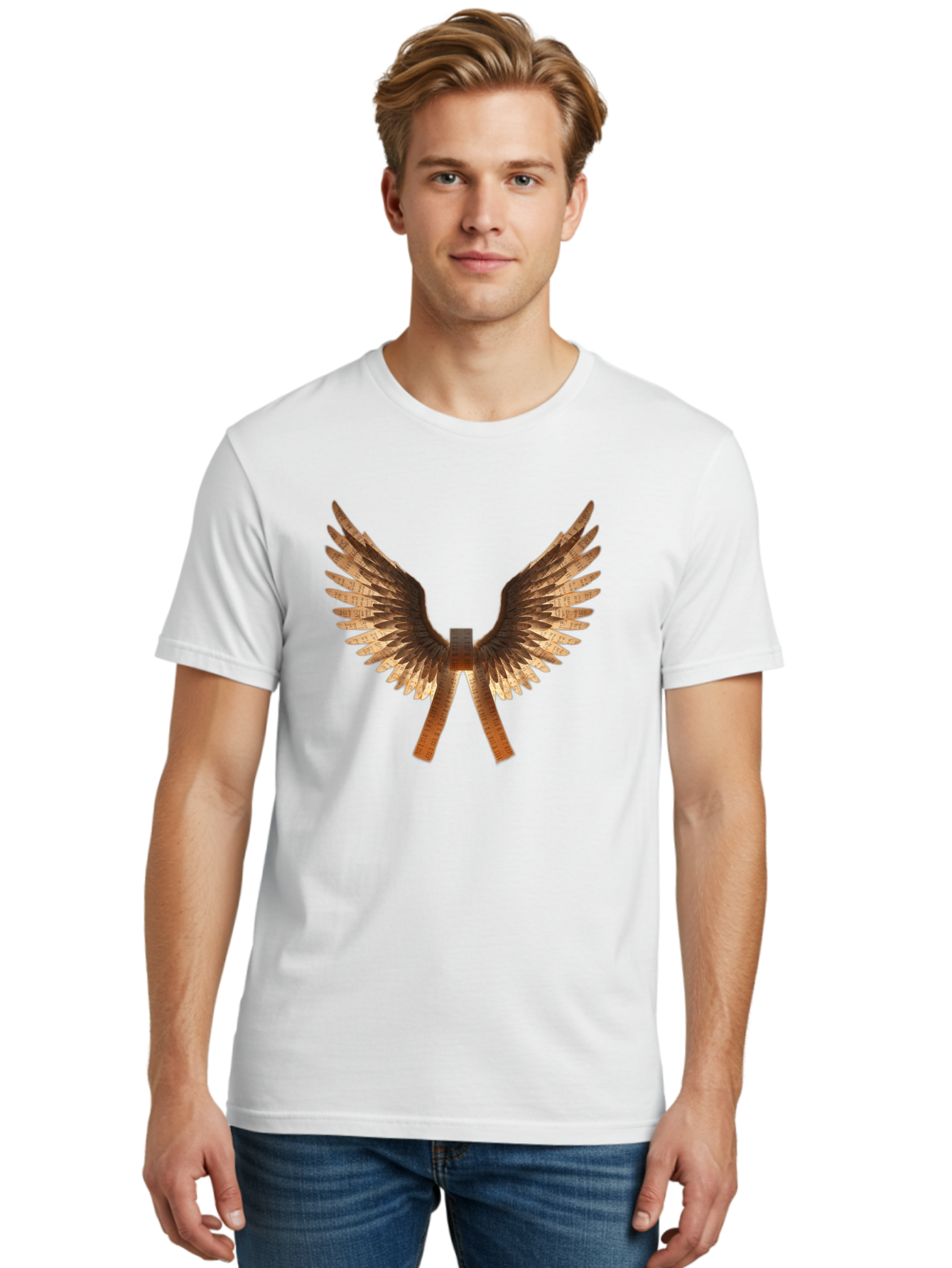 Metallic-Bird-Wings Men'S Graphic Tee, 100% Cotton, Comfortable Casual Summer Wear, Machine Washable, Vintage Camera, Old Camera, Antique Camera, Black Camera, Classic Photography, Photography Equipment, Nostalgic Device, Film Camera, Bak880