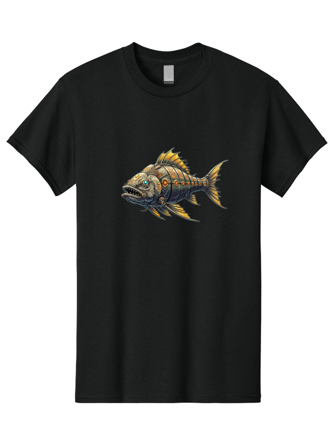Metallic-Fish-1 Men'S Graphic Tee, 100% Cotton, Comfortable Casual Summer Wear, Machine Washable, Vintage Camera, Old Camera, Antique Camera, Black Camera, Classic Photography, Photography Equipment, Nostalgic Device, Film Camera, Camera Art Bak882