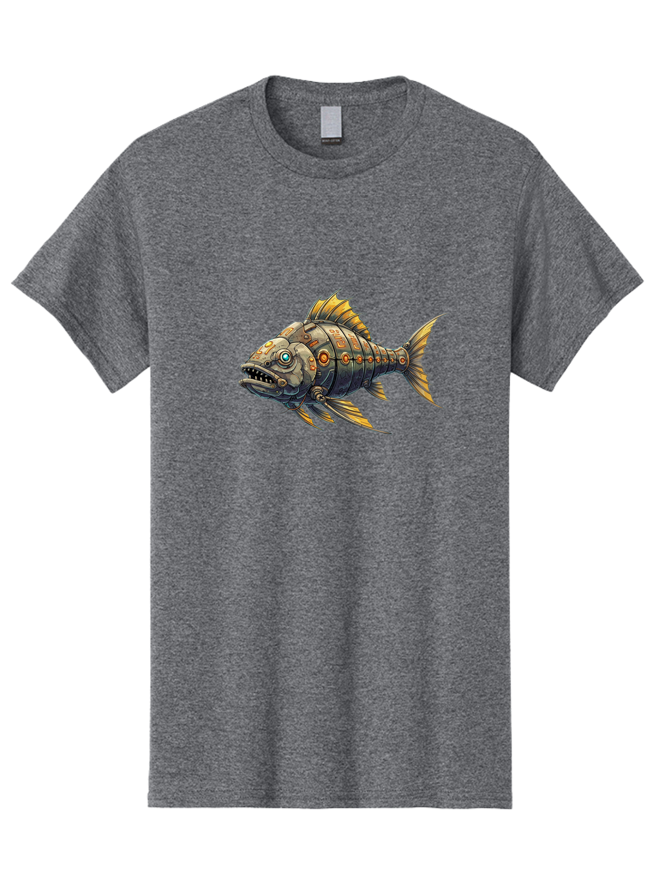 Metallic-Fish-1 Men'S Graphic Tee, 100% Cotton, Comfortable Casual Summer Wear, Machine Washable, Vintage Camera, Old Camera, Antique Camera, Black Camera, Classic Photography, Photography Equipment, Nostalgic Device, Film Camera, Camera Art Bak882