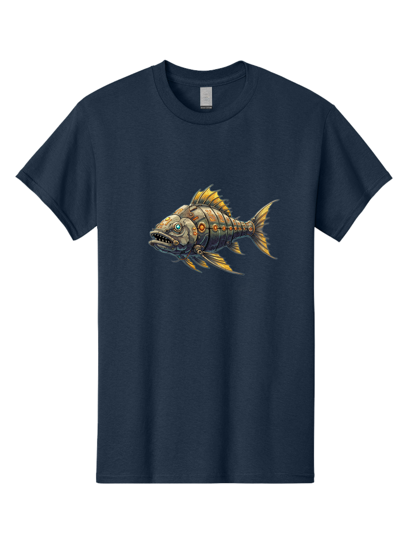Metallic-Fish-1 Men'S Graphic Tee, 100% Cotton, Comfortable Casual Summer Wear, Machine Washable, Vintage Camera, Old Camera, Antique Camera, Black Camera, Classic Photography, Photography Equipment, Nostalgic Device, Film Camera, Camera Art Bak882