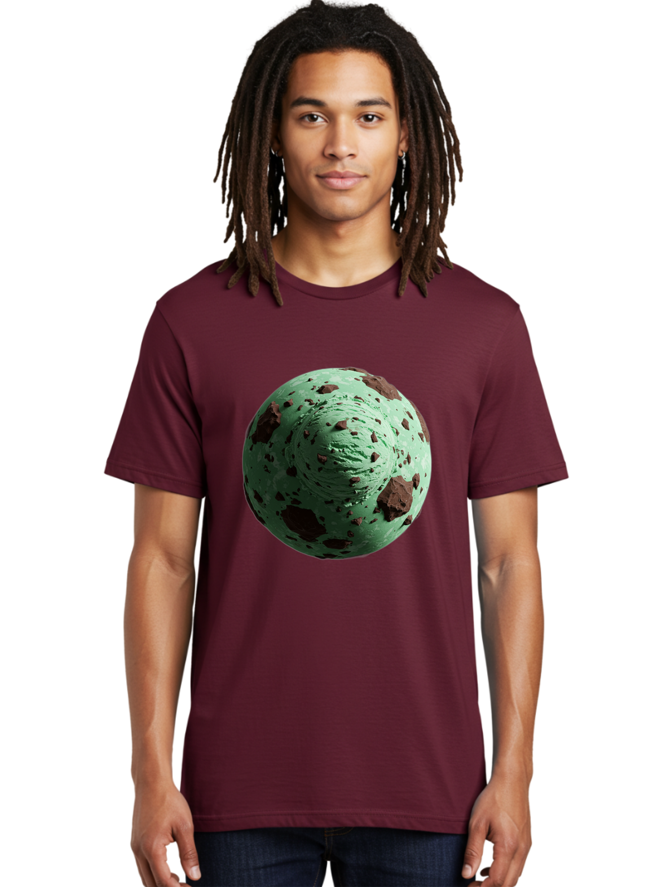 Mint-Chocolate-Chip-Ice-Cream Men'S Graphic Tee, 100% Cotton, Comfortable Casual Summer Wear, Machine Washable, Vintage Camera, Old Camera, Antique Camera, Black Camera, Classic Photography, Photography Equipment, Nostalgic Device, Bak887