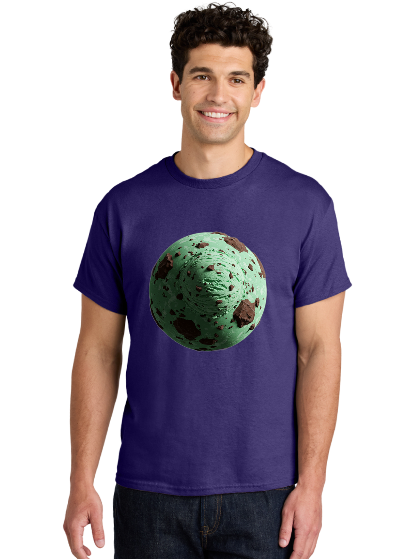 Mint-Chocolate-Chip-Ice-Cream Men'S Graphic Tee, 100% Cotton, Comfortable Casual Summer Wear, Machine Washable, Vintage Camera, Old Camera, Antique Camera, Black Camera, Classic Photography, Photography Equipment, Nostalgic Device, Bak887