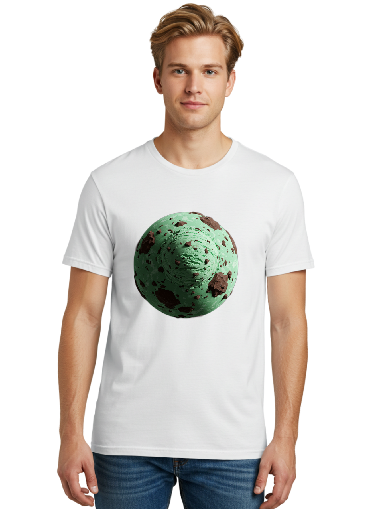 Mint-Chocolate-Chip-Ice-Cream Men'S Graphic Tee, 100% Cotton, Comfortable Casual Summer Wear, Machine Washable, Vintage Camera, Old Camera, Antique Camera, Black Camera, Classic Photography, Photography Equipment, Nostalgic Device, Bak887