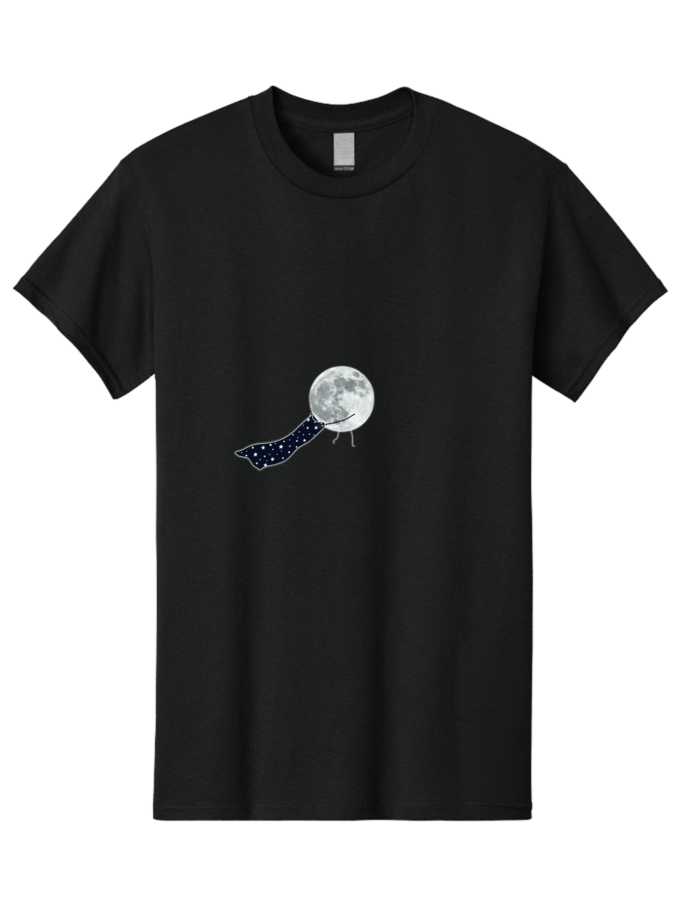 Moon-With-Starry-Scarf Men'S Graphic Tee, 100% Cotton, Comfortable Casual Summer Wear, Machine Washable, Vintage Camera, Old Camera, Antique Camera, Black Camera, Classic Photography, Photography Equipment, Nostalgic Device, Film Camera, Bak899