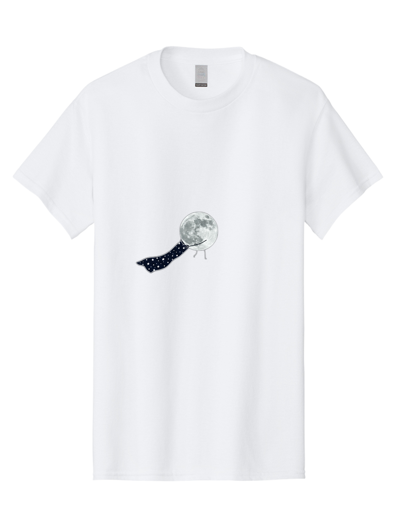 Moon-With-Starry-Scarf Men'S Graphic Tee, 100% Cotton, Comfortable Casual Summer Wear, Machine Washable, Vintage Camera, Old Camera, Antique Camera, Black Camera, Classic Photography, Photography Equipment, Nostalgic Device, Film Camera, Bak899