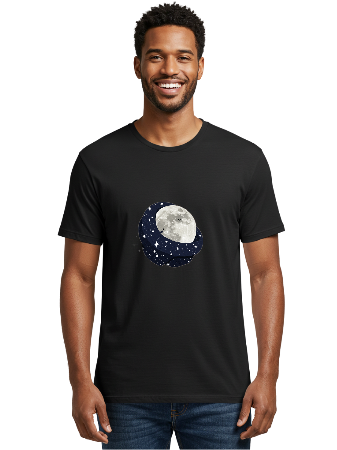 Moon-With-Stars Men'S Graphic Tee, 100% Cotton, Comfortable Casual Summer Wear, Machine Washable, Vintage Camera, Old Camera, Antique Camera, Black Camera, Classic Photography, Photography Equipment, Nostalgic Device, Film Camera, Camera Art Bak900
