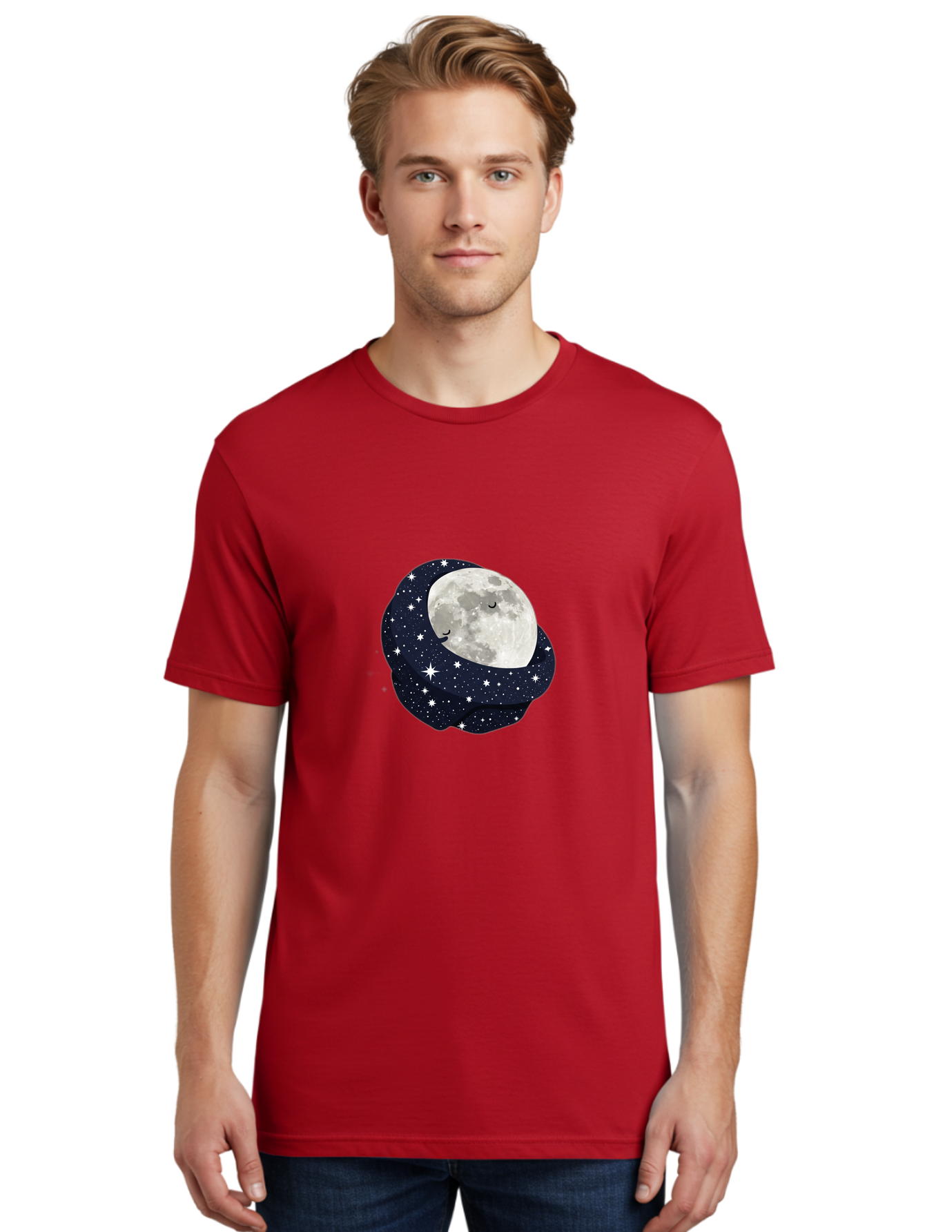 Moon-With-Stars Men'S Graphic Tee, 100% Cotton, Comfortable Casual Summer Wear, Machine Washable, Vintage Camera, Old Camera, Antique Camera, Black Camera, Classic Photography, Photography Equipment, Nostalgic Device, Film Camera, Camera Art Bak900