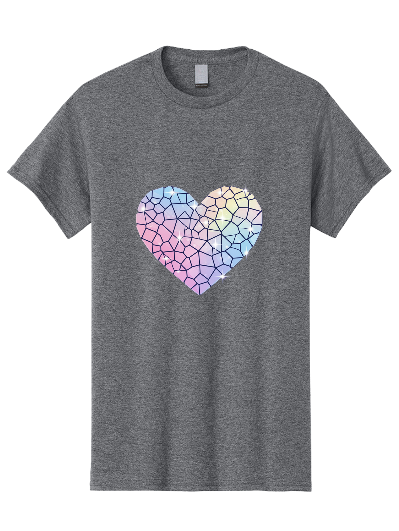Mosaic-Heart-1 Men'S Graphic Tee, 100% Cotton, Comfortable Casual Summer Wear, Machine Washable, Vintage Camera, Old Camera, Antique Camera, Black Camera, Classic Photography, Photography Equipment, Nostalgic Device, Film Camera, Camera Art Bak904