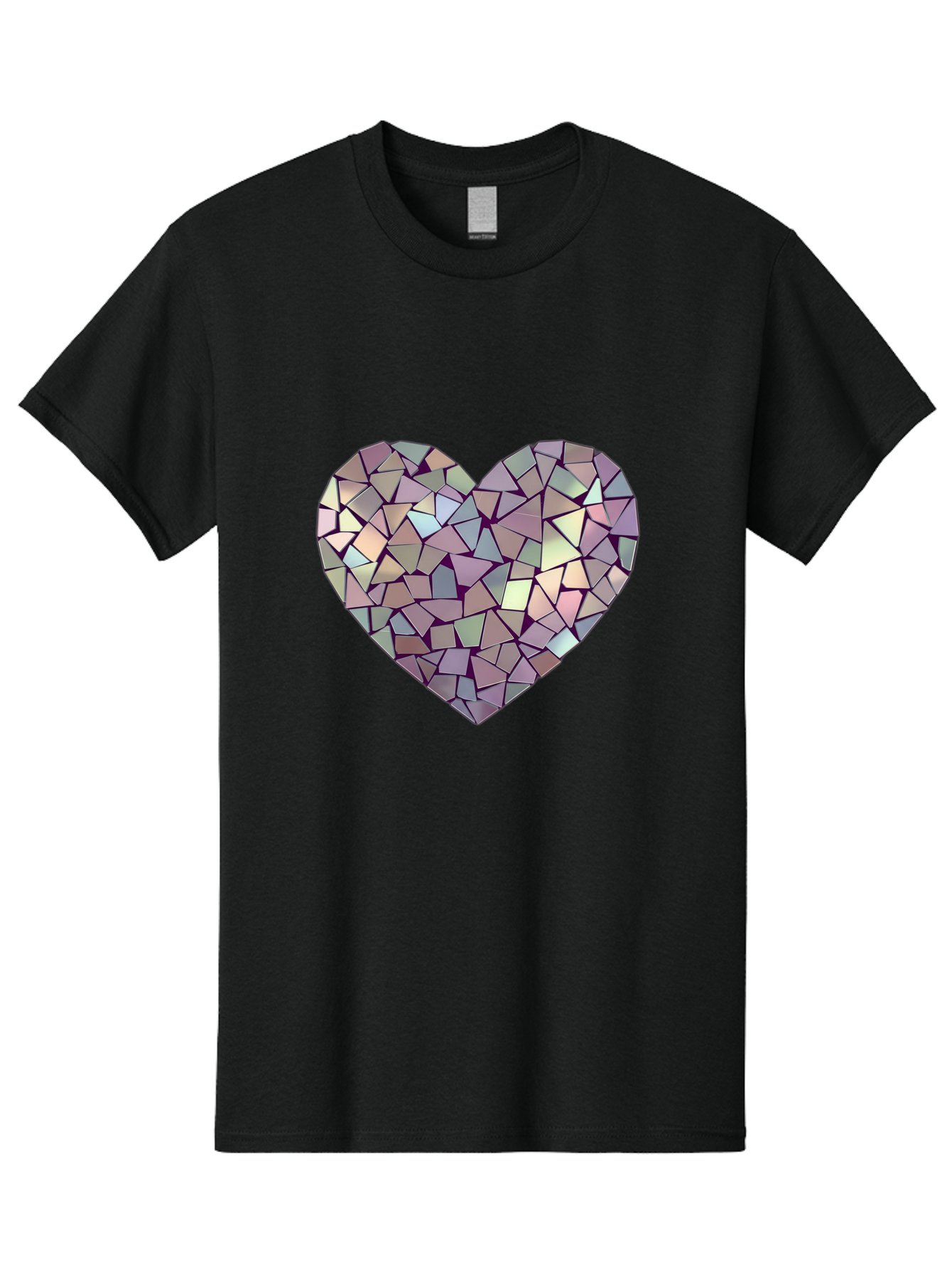 Mosaic-Heart Men'S Graphic Tee, 100% Cotton, Comfortable Casual Summer Wear, Machine Washable, Vintage Camera, Old Camera, Antique Camera, Black Camera, Classic Photography, Photography Equipment, Nostalgic Device, Film Camera, Camera Art Bak906