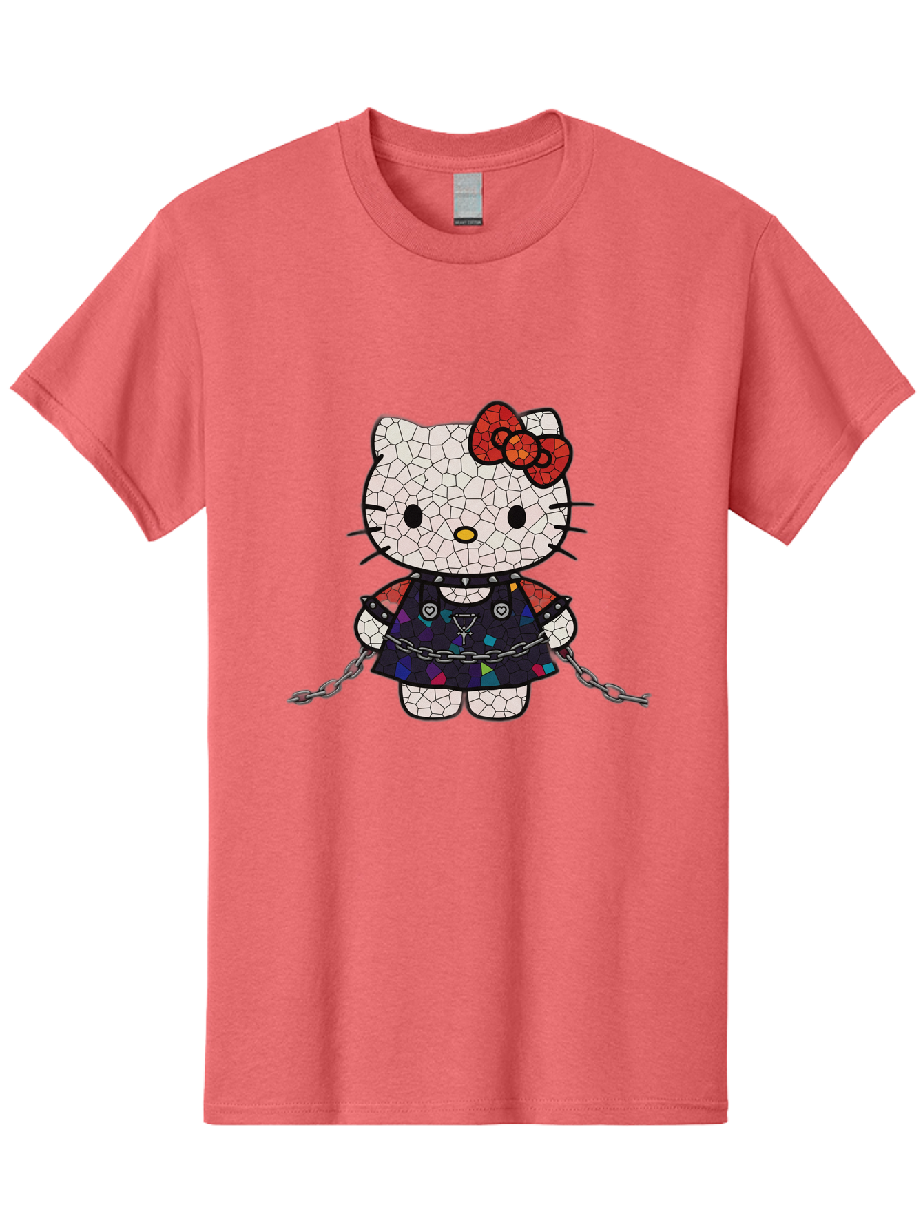 Mosaic-Hello-Kitty Men'S Graphic Tee, 100% Cotton, Comfortable Casual Summer Wear, Machine Washable, Vintage Camera, Old Camera, Antique Camera, Black Camera, Classic Photography, Photography Equipment, Nostalgic Device, Film Camera, Bak907