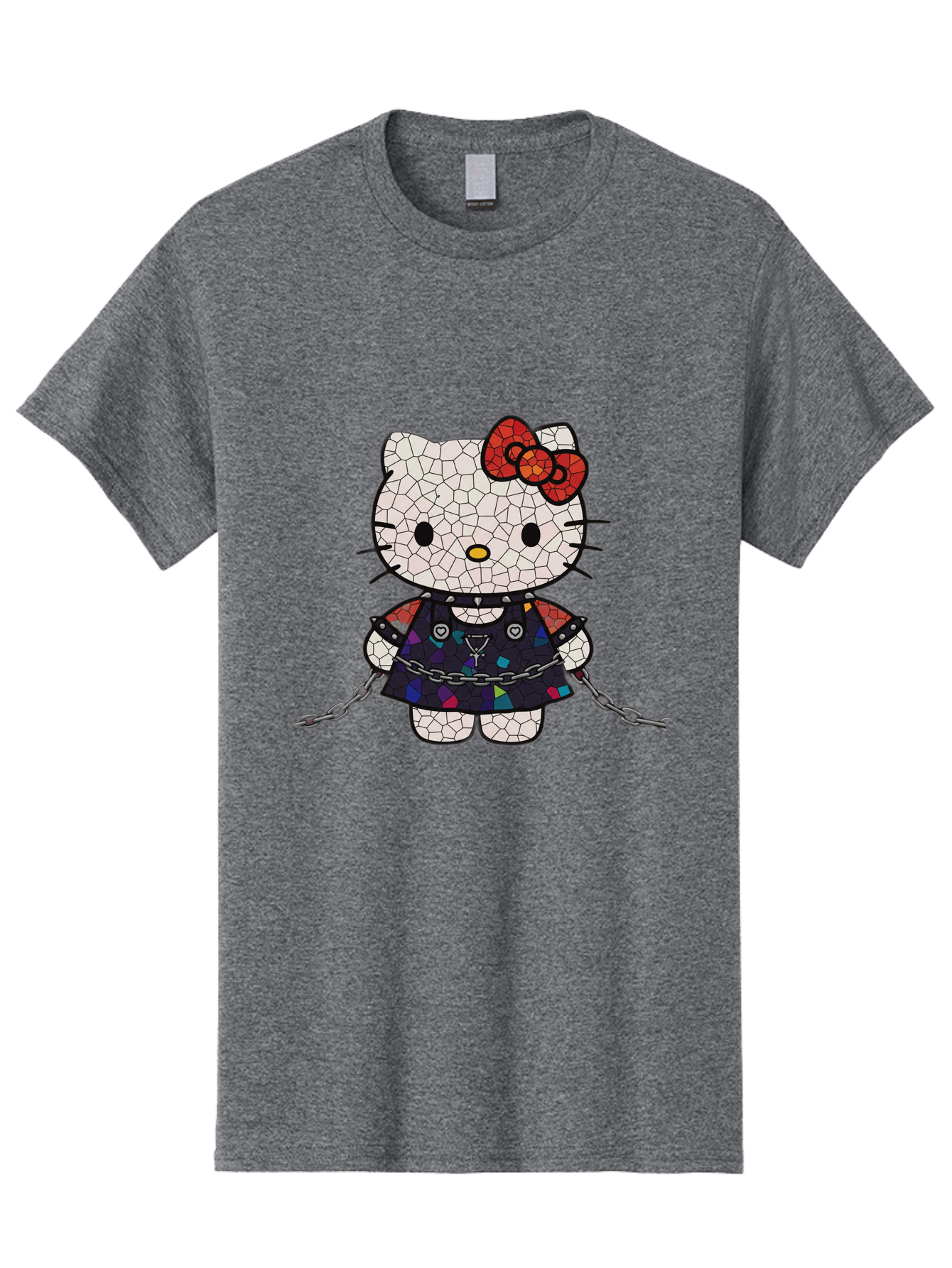 Mosaic-Hello-Kitty Men'S Graphic Tee, 100% Cotton, Comfortable Casual Summer Wear, Machine Washable, Vintage Camera, Old Camera, Antique Camera, Black Camera, Classic Photography, Photography Equipment, Nostalgic Device, Film Camera, Bak907