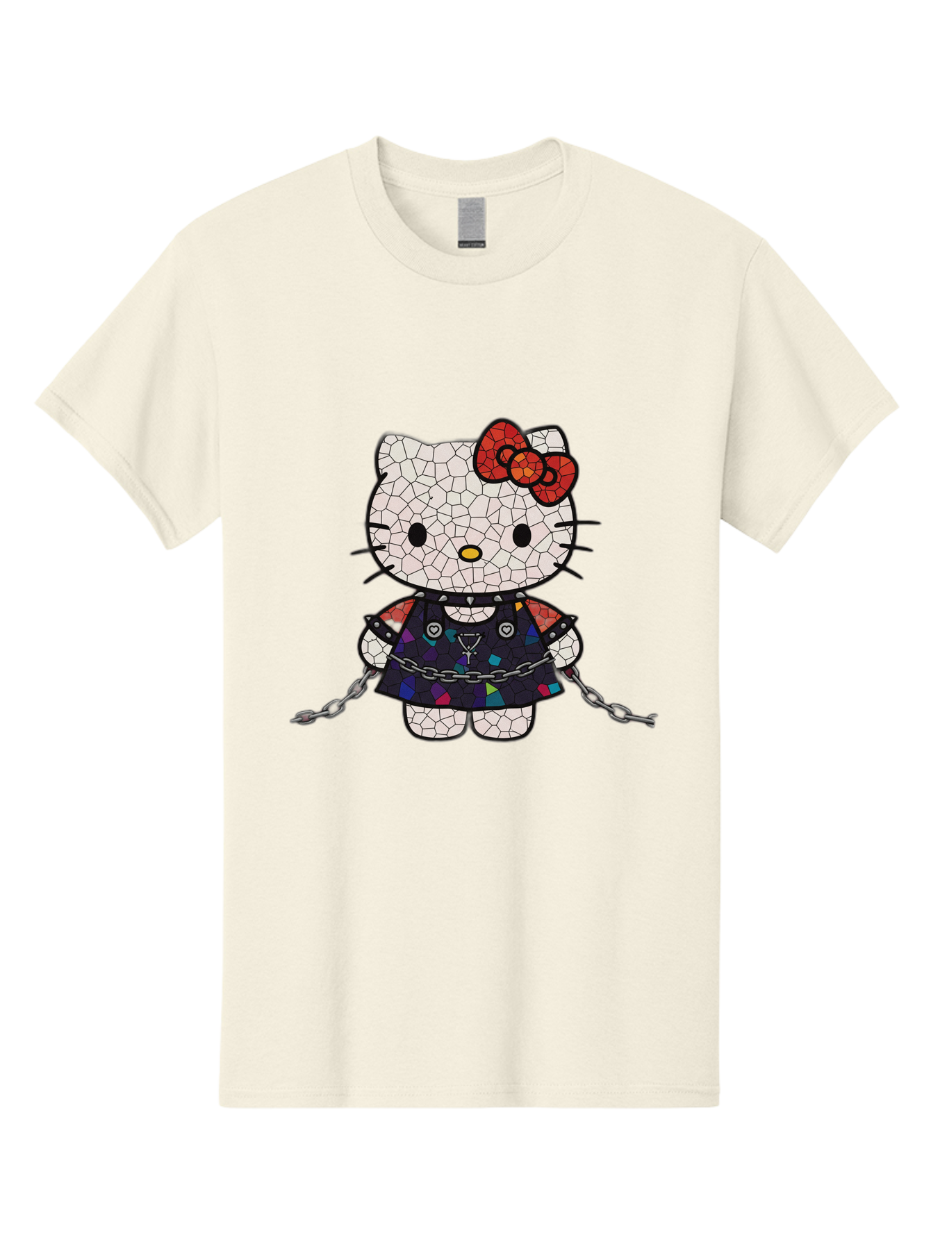 Mosaic-Hello-Kitty Men'S Graphic Tee, 100% Cotton, Comfortable Casual Summer Wear, Machine Washable, Vintage Camera, Old Camera, Antique Camera, Black Camera, Classic Photography, Photography Equipment, Nostalgic Device, Film Camera, Bak907