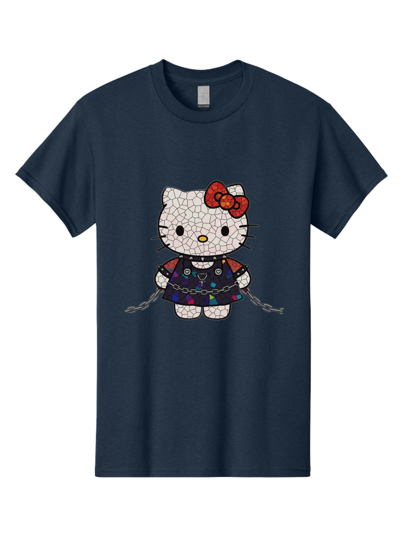 Mosaic-Hello-Kitty Men'S Graphic Tee, 100% Cotton, Comfortable Casual Summer Wear, Machine Washable, Vintage Camera, Old Camera, Antique Camera, Black Camera, Classic Photography, Photography Equipment, Nostalgic Device, Film Camera, Bak907